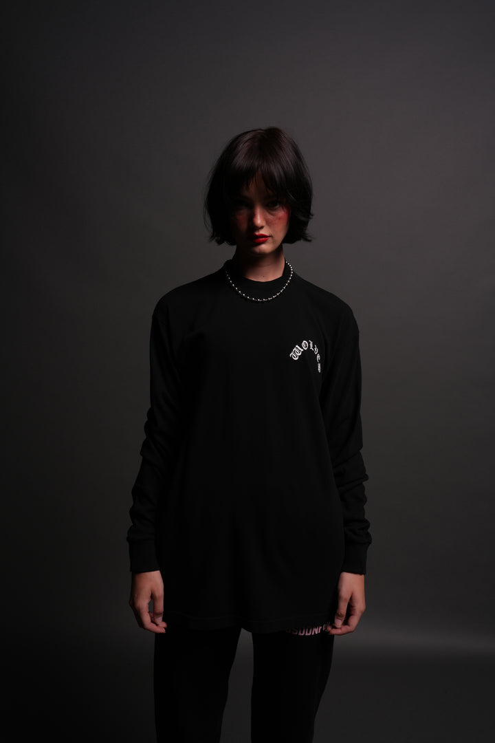 Chopper Wolf "Premium" L/S Tee in Black