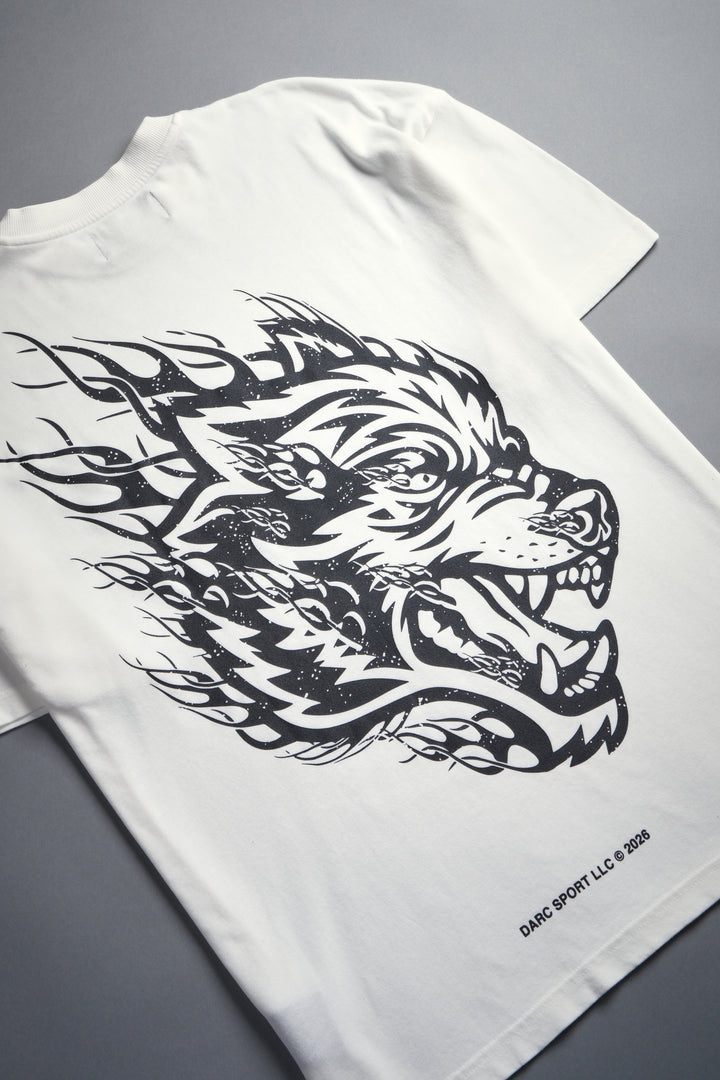 Wolves Inferno "Premium" Oversized Tee in Cream