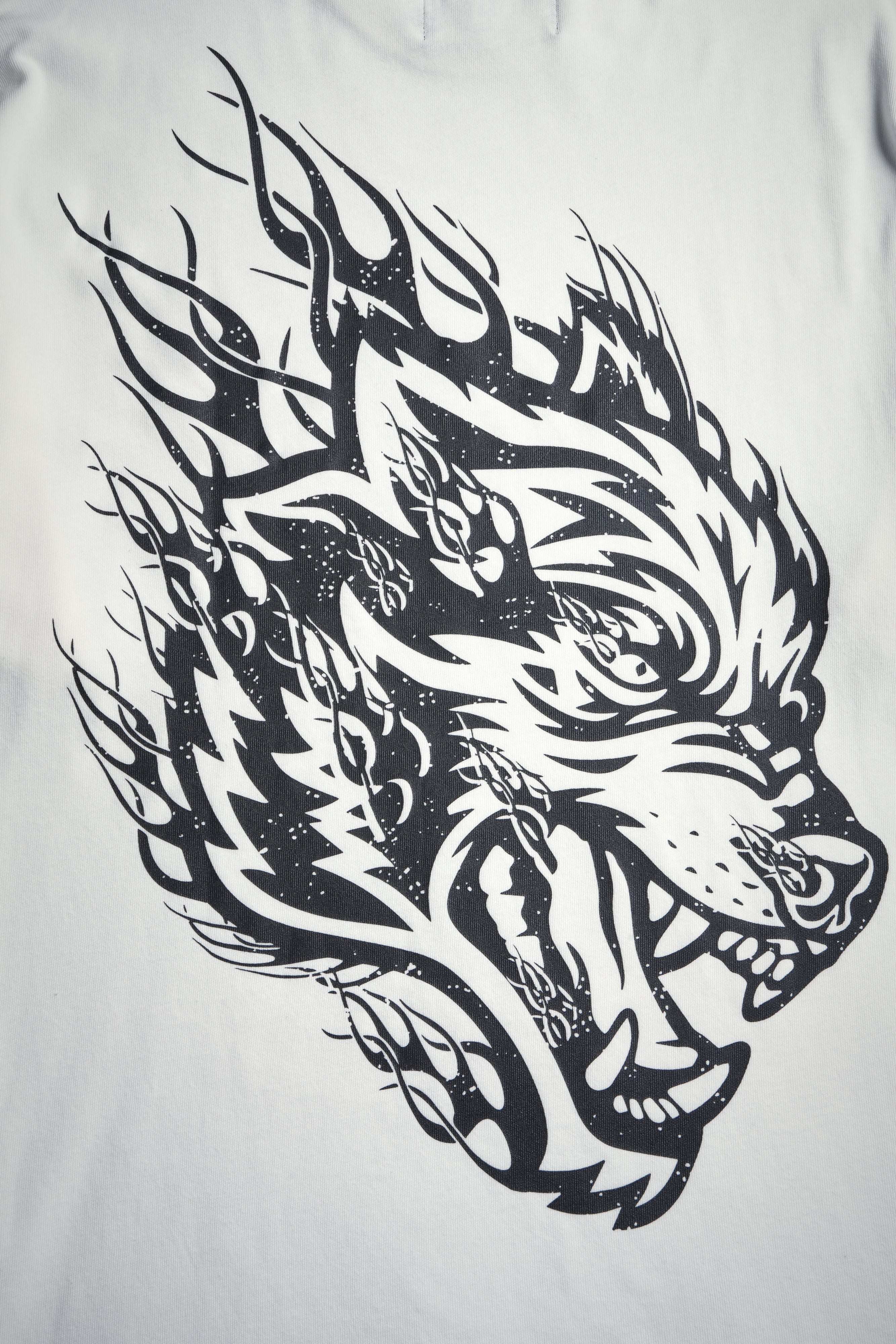 Wolves Inferno "Premium" Oversized Tee in Cream