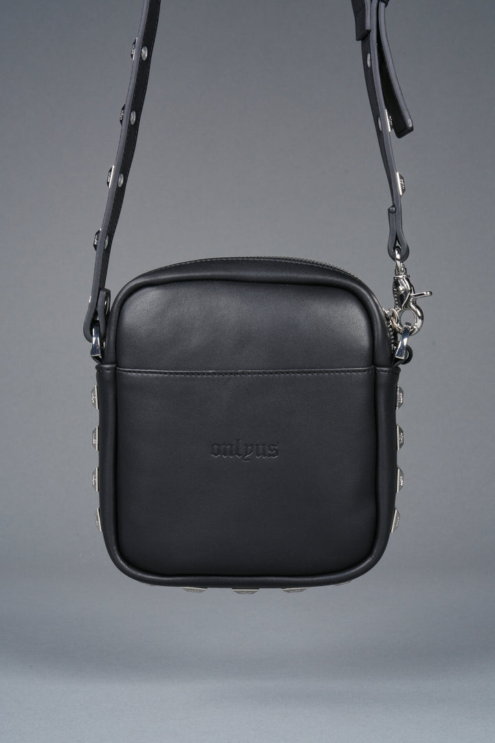 Wolves OnlyUs Slim Leather Side Bag in Black