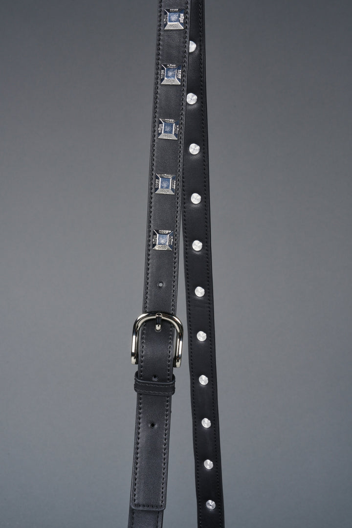 Wolves OnlyUs Slim Leather Side Bag in Black