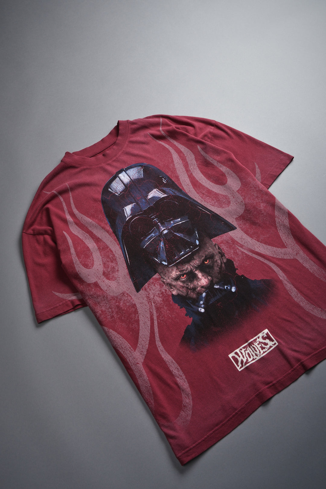 Ashes of the Dark V2 "Premium" Oversized Tee in Cherry Red Drift Wash