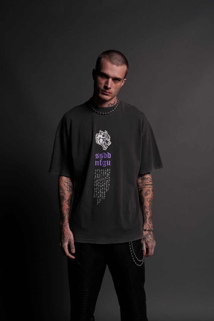 Fallen Angel "Premium" Oversized Tee in Wolf Gray