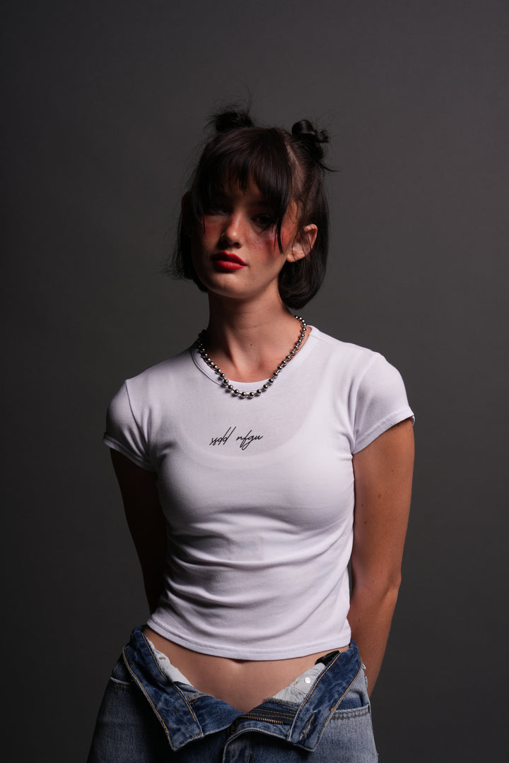 SSDD NFGU "Baby" Tee in White