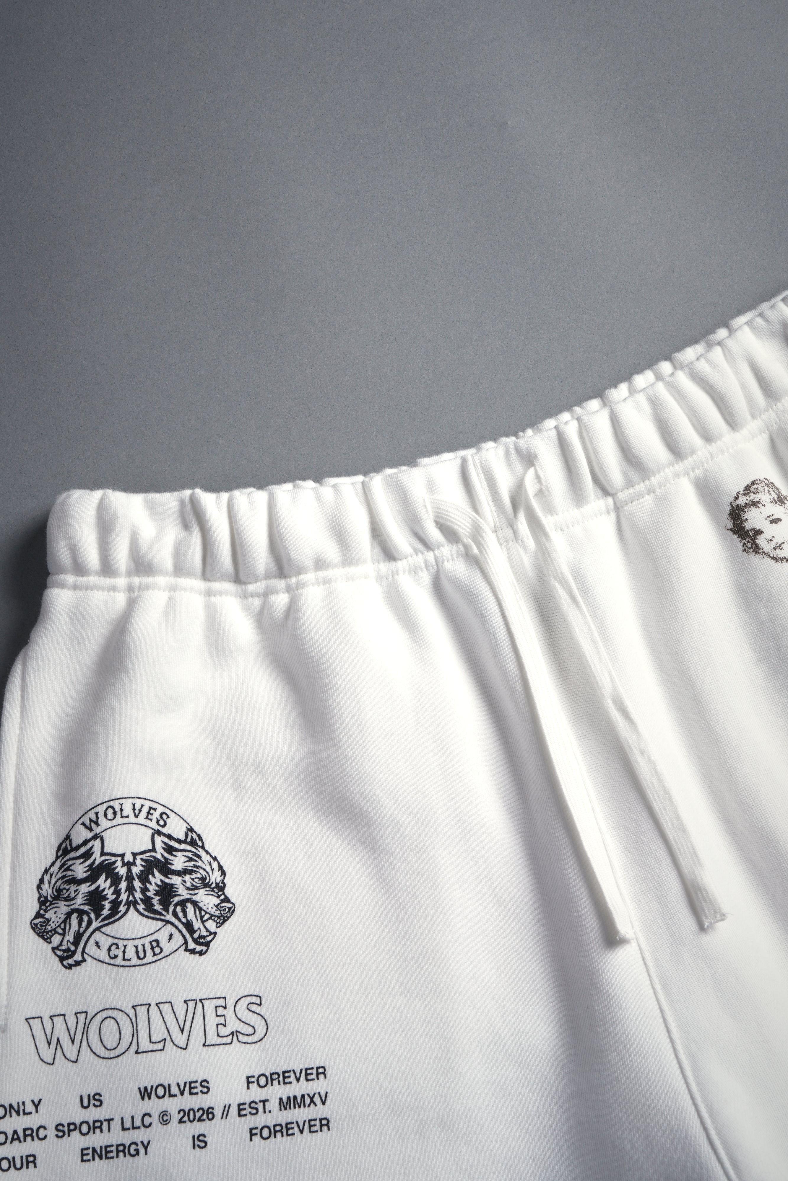 Hollow Virtue Post Lounge Sweat Shorts in Cream