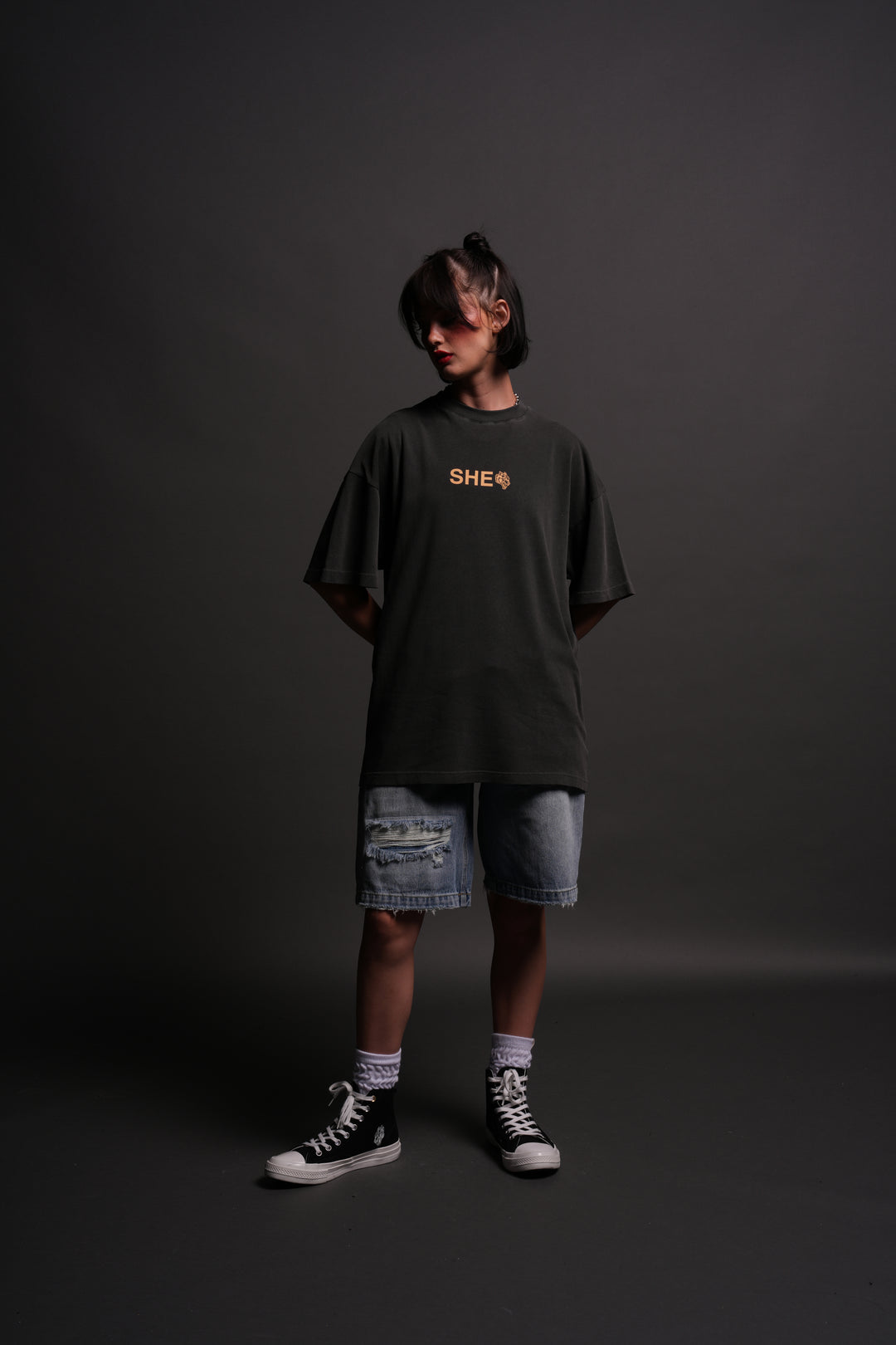 Wolf Head "Pump Cover" Tee in Wolf Gray