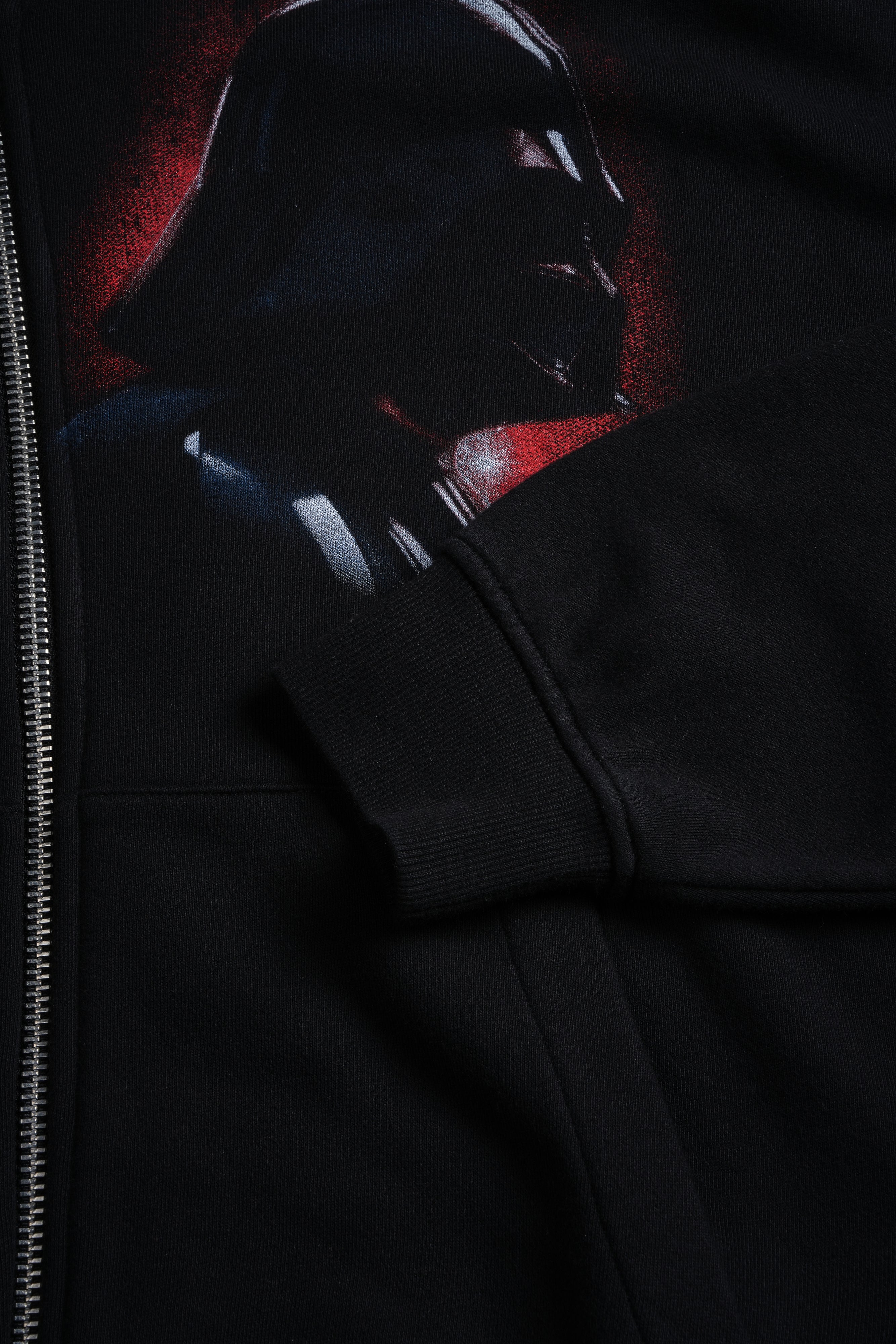 Turn Dark Vex Double Zip Hoodie in Black