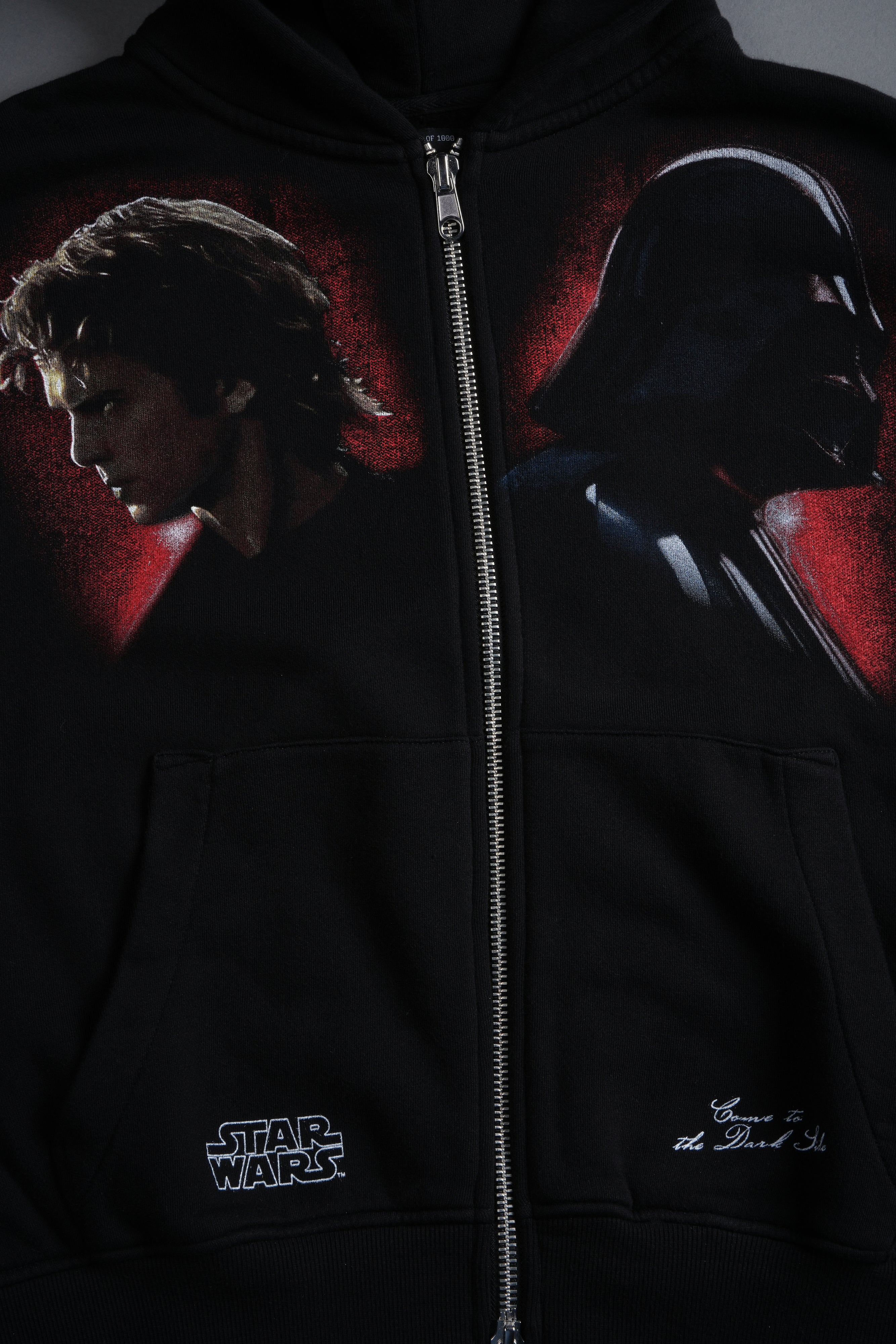 Turn Dark Vex Double Zip Hoodie in Black