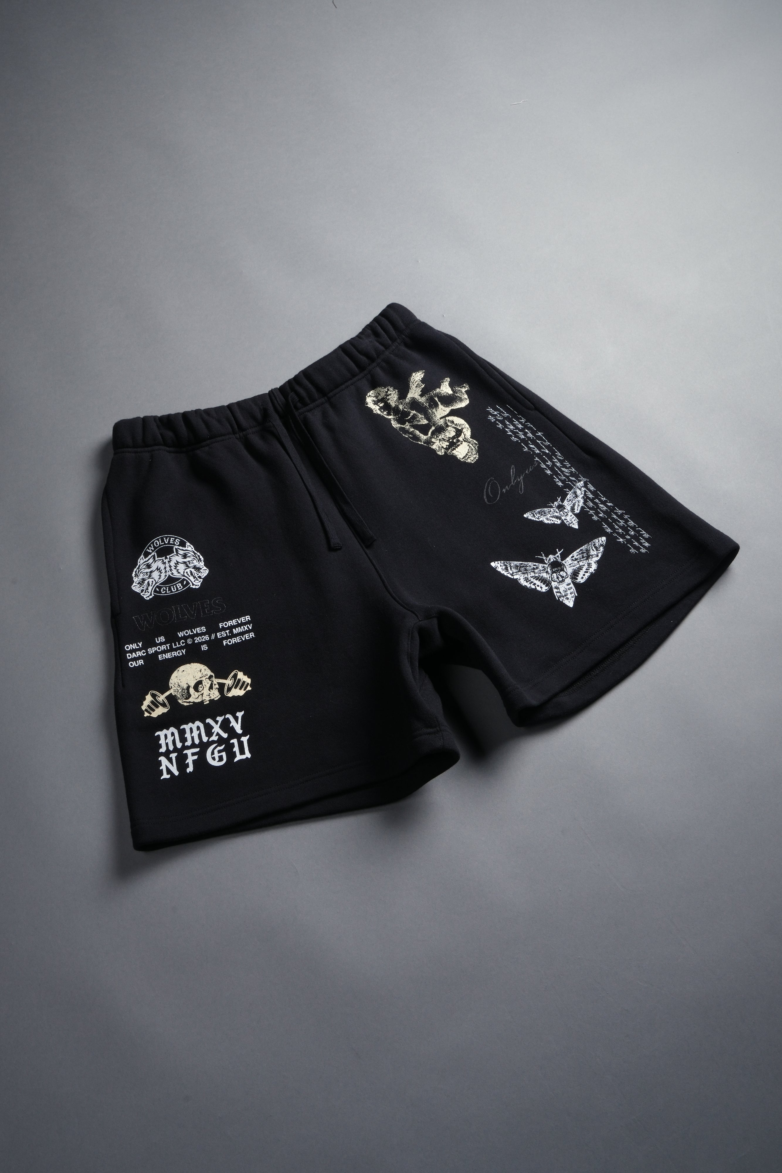 Hollow Virtue Post Lounge Sweat Shorts in Black – DarcSport