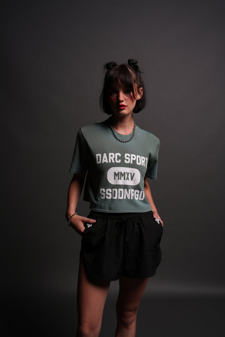 Wolves Forever "Premium" (Cropped) Tee in Hunter Green Driftwash