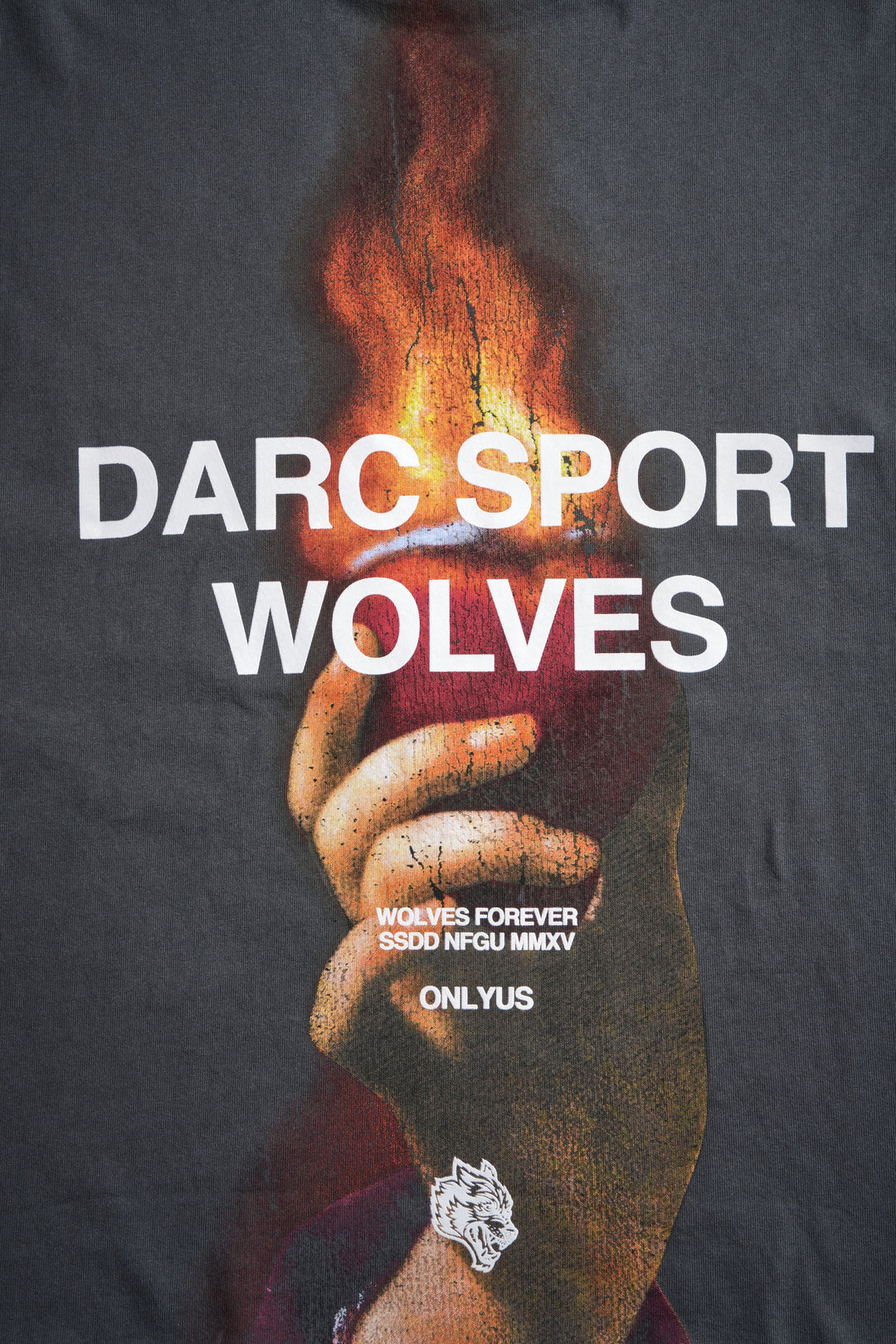 Sangrado Distressed Grunge "Box Cut" Tee in Slate Gray