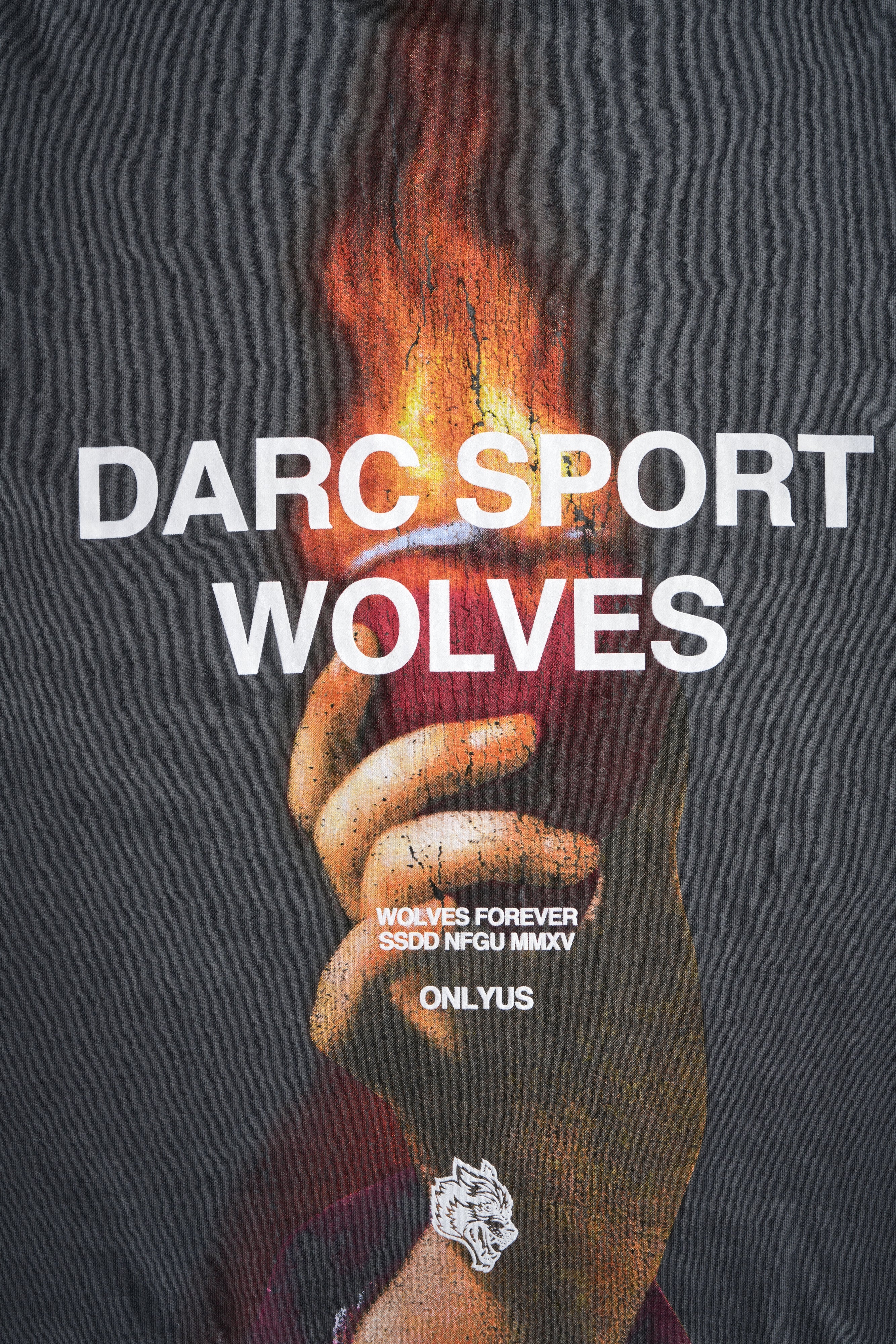 Sangrado Distressed Grunge "Box Cut" Tee in Slate Gray