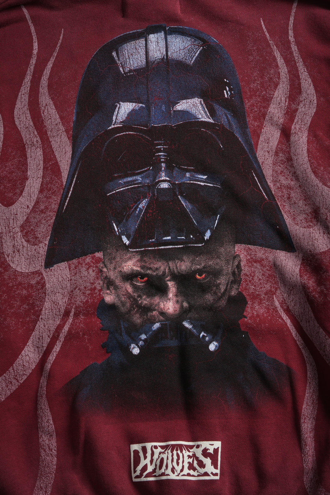 Ashes of the Dark V2 "Pierce" Hoodie in Cherry Red Drift Wash