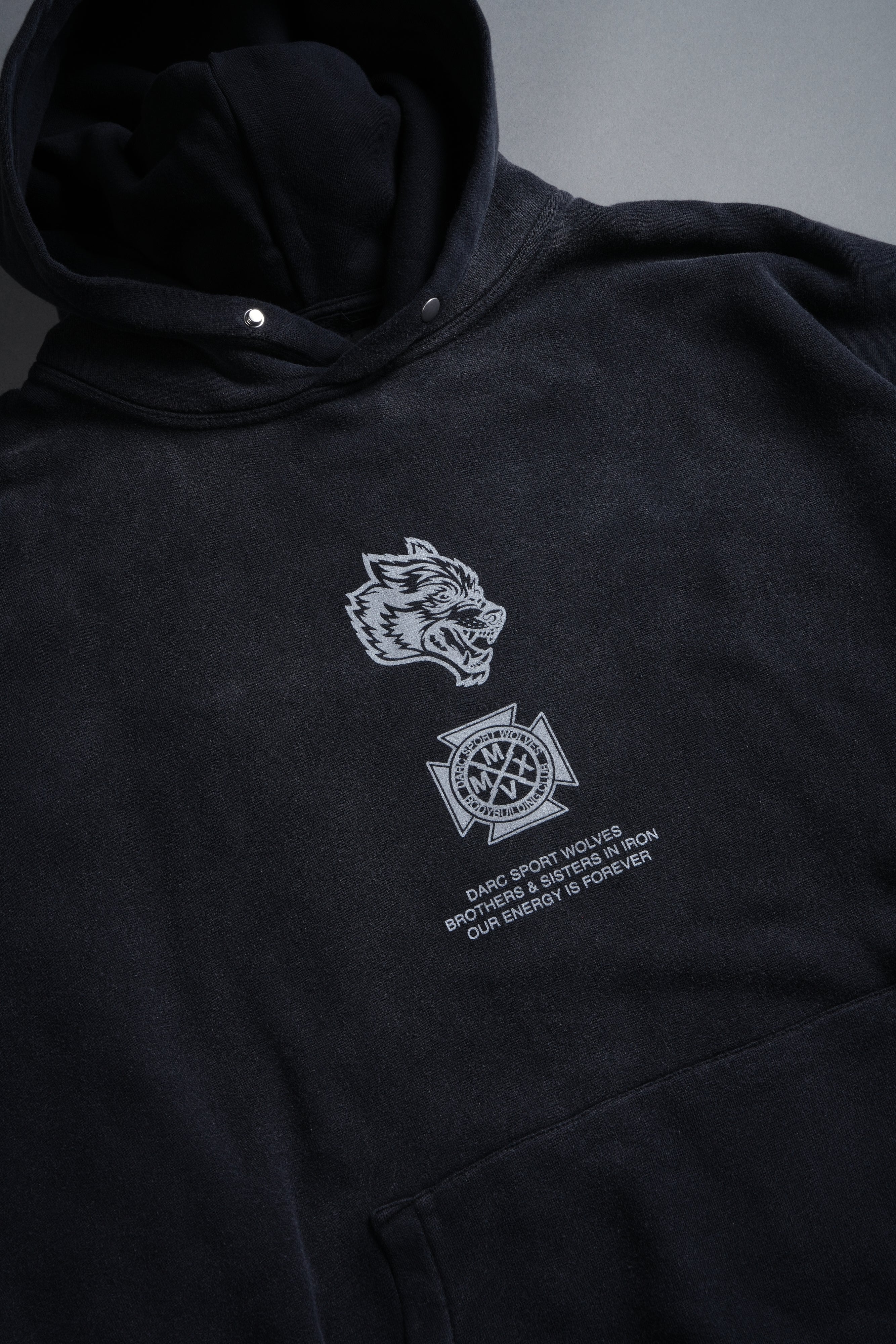 Ashes of the Dark V2 "Pierce" Hoodie in Black Drift Wash