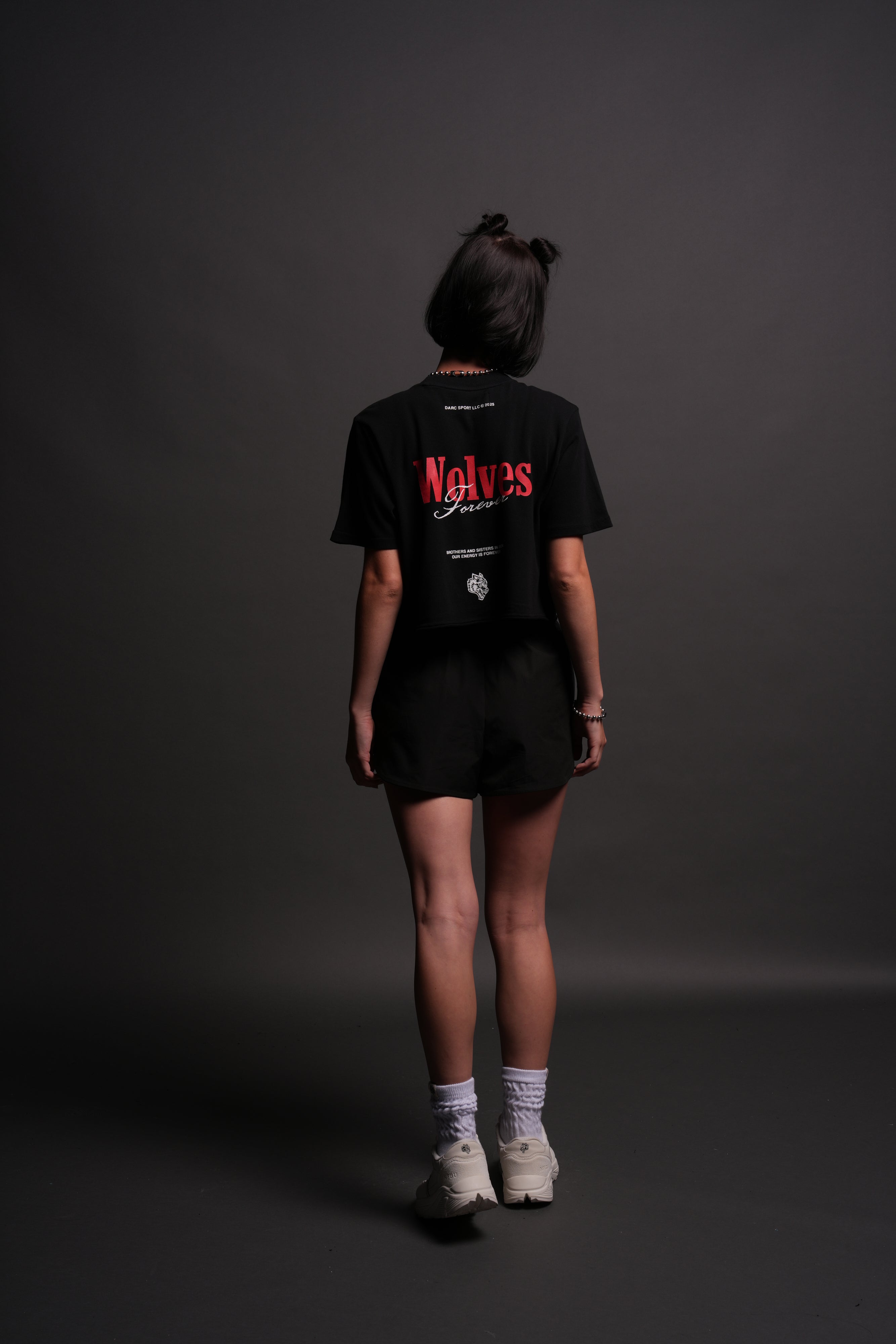 She Wlvs "Premium" (Cropped) Tee in Black