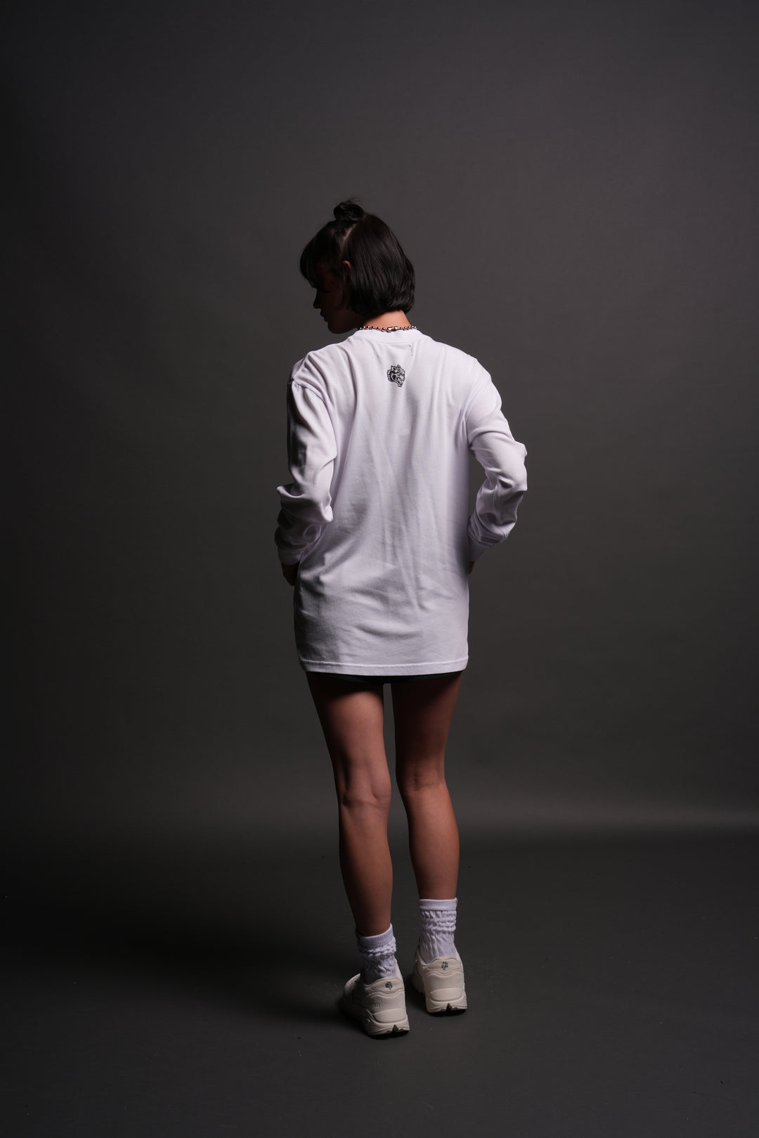 Chopper Wolf "Premium" L/S Tee in White