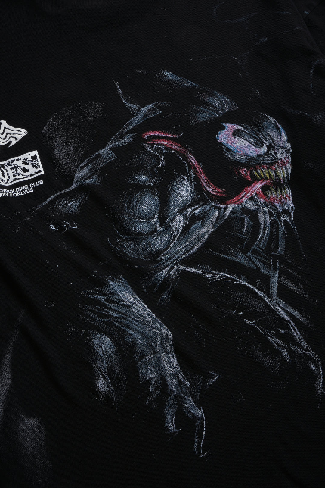 Venomous Side-By-Side Series Premium Oversized Tee in Black
