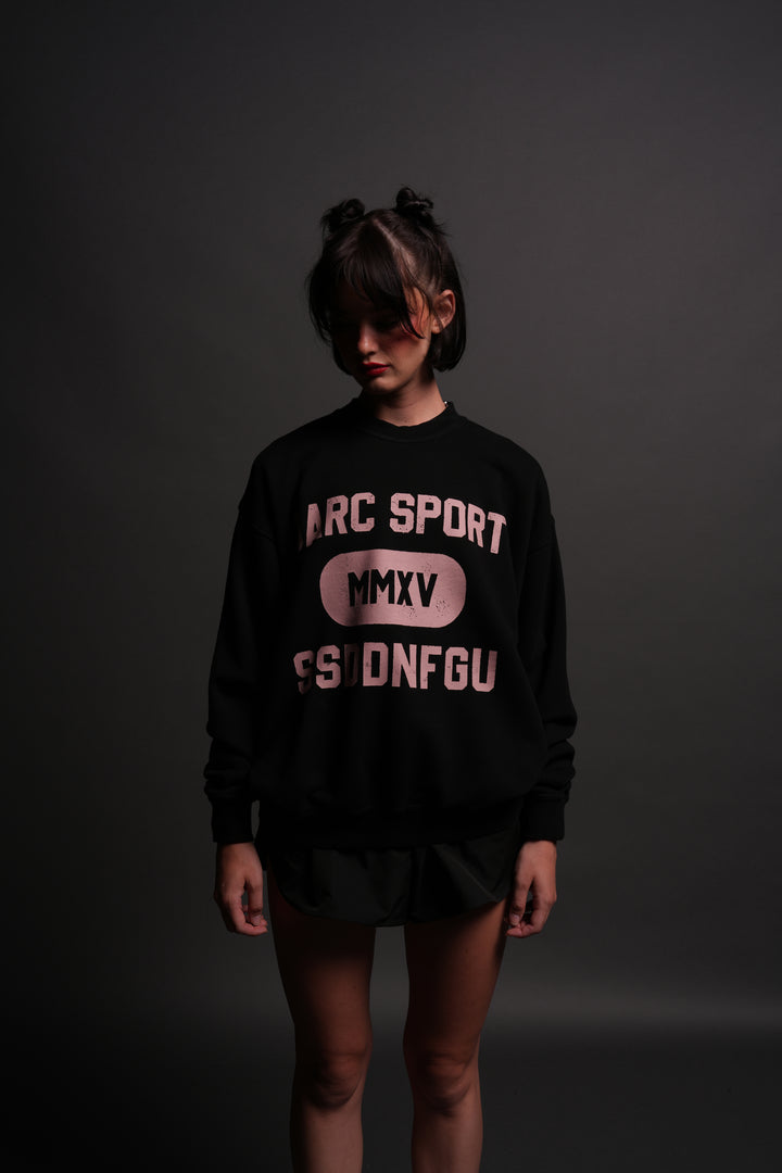 Wolves Forever London Crewneck in Black/Pink