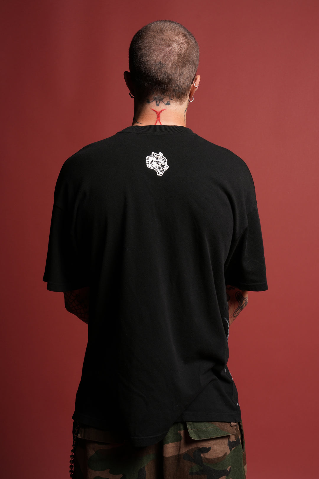 Cat Got Your Tongue Premium Oversized Tee in Black
