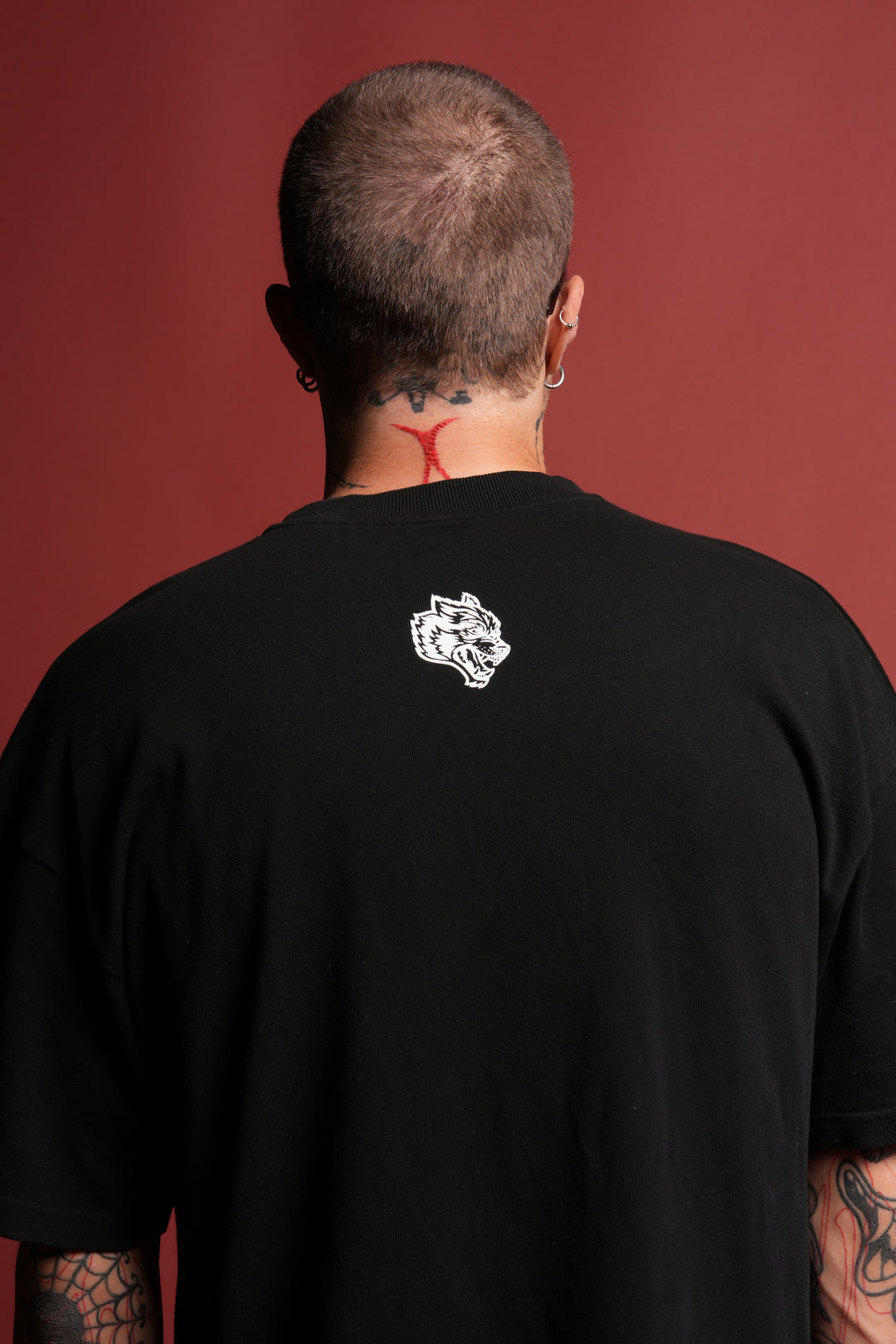 Cat Got Your Tongue Premium Oversized Tee in Black
