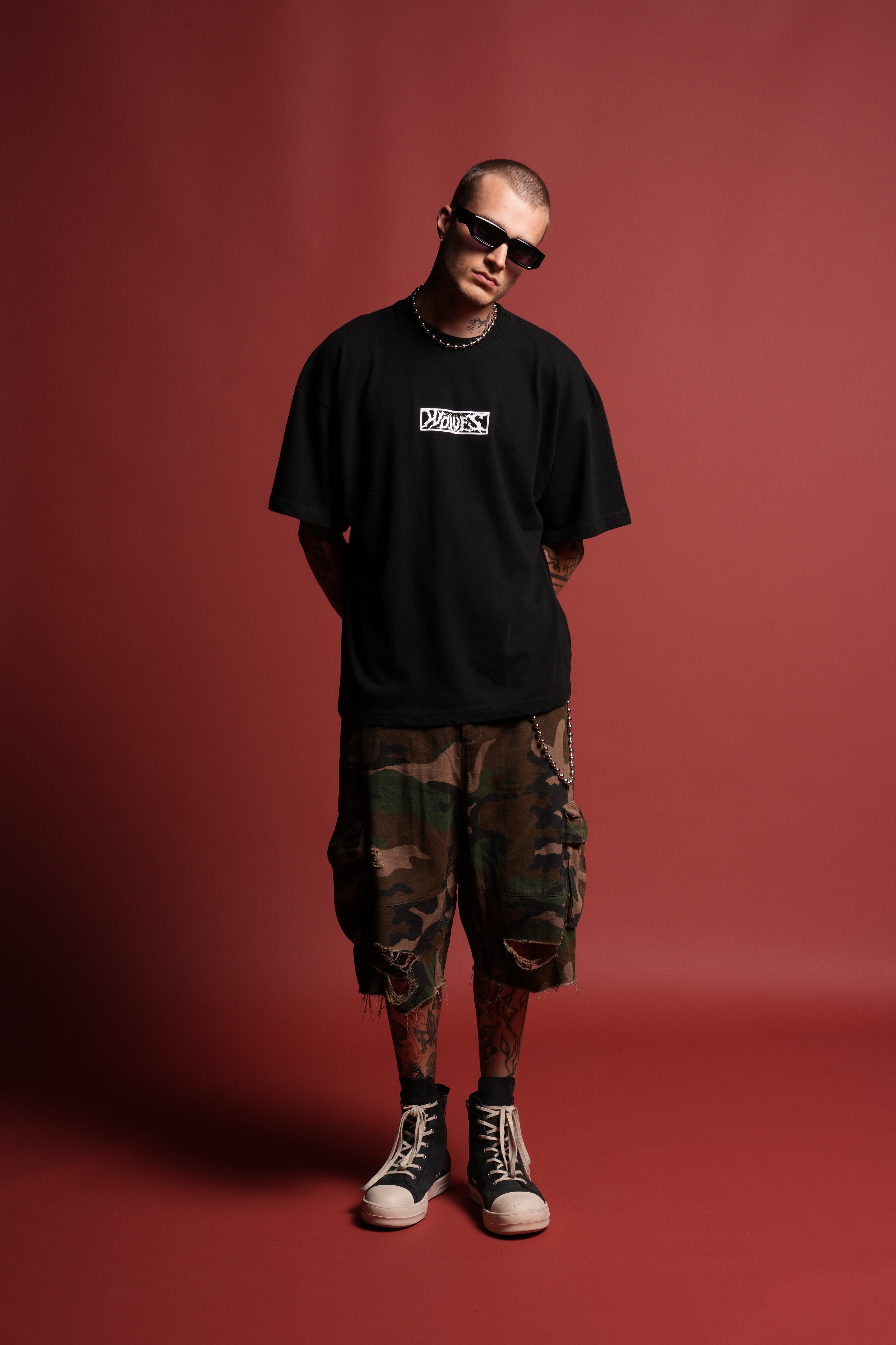 Dark Vigilante 1 Of 500 Premium Oversized Tee in Black