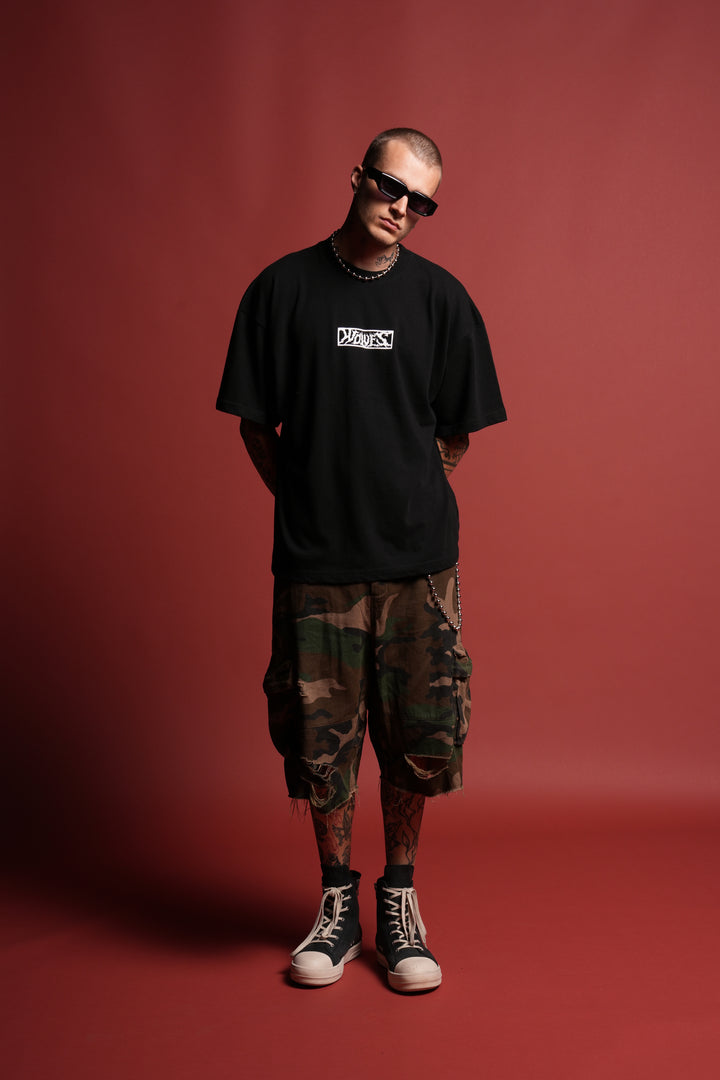 Dark Vigilante 1 Of 500 Premium Oversized Tee in Black