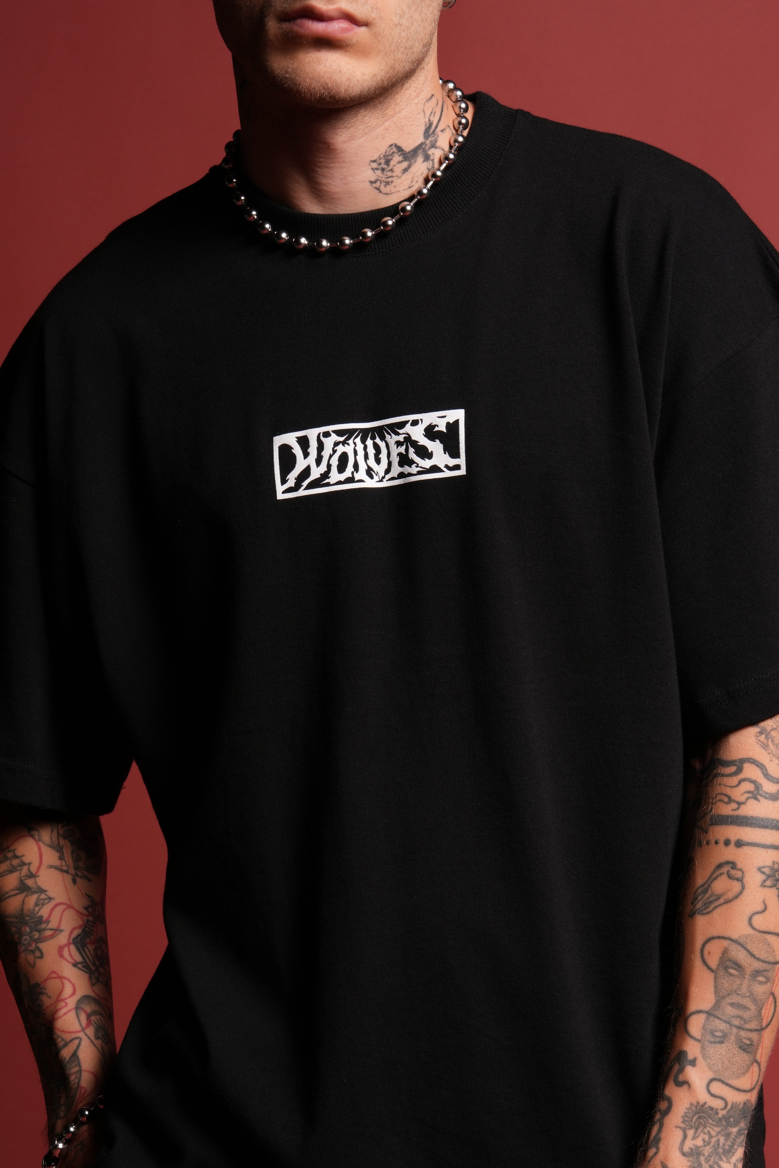 Dark Vigilante 1 Of 500 Premium Oversized Tee in Black