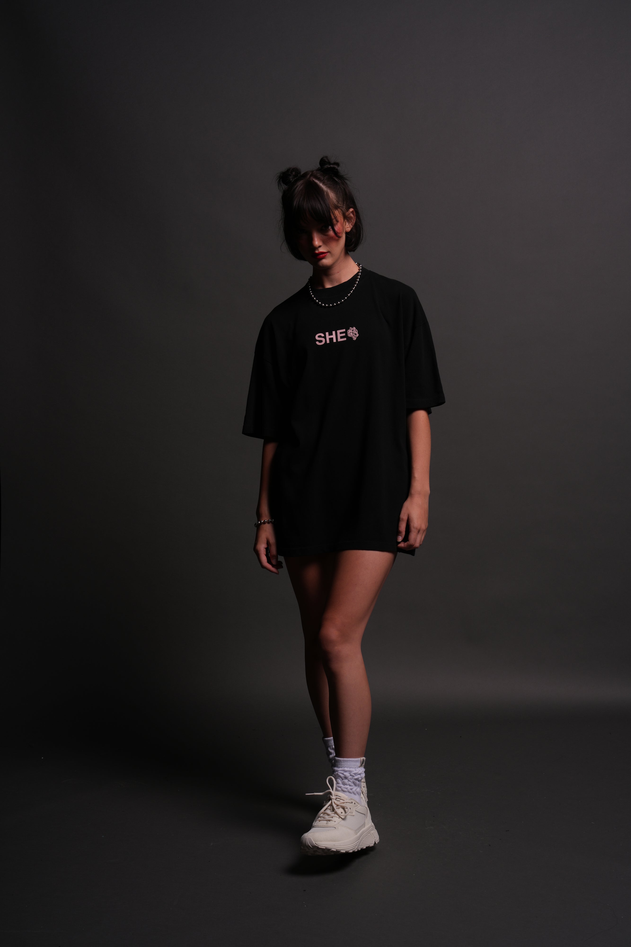 Wolf Head "Pump Cover" Tee in Black