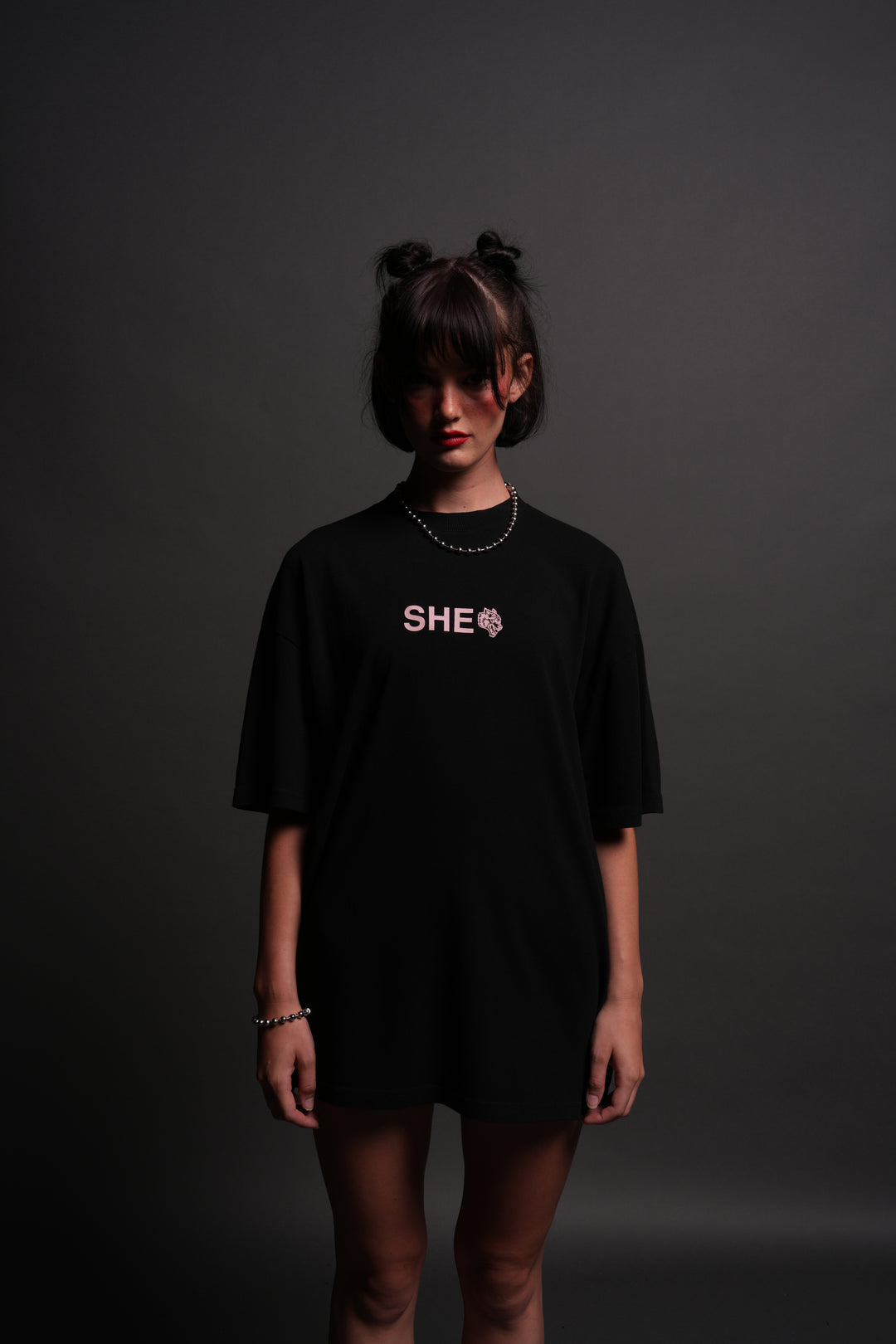 Wolf Head "Pump Cover" Tee in Black