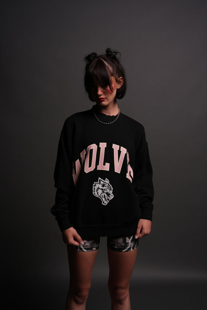 Loyalty London Crewneck in Black/Pink