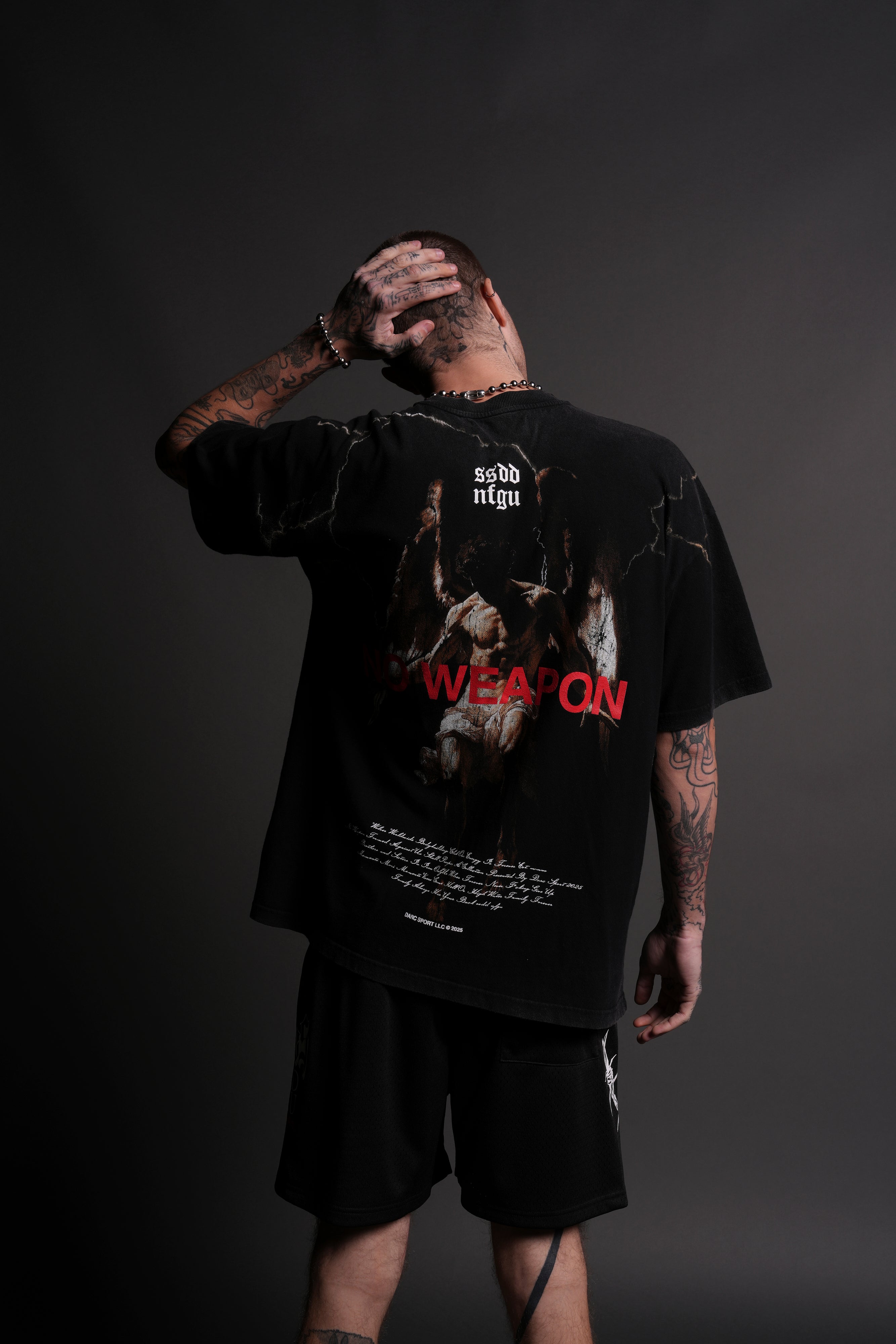 Fallen Angel "Premium" Oversized Tee in Black