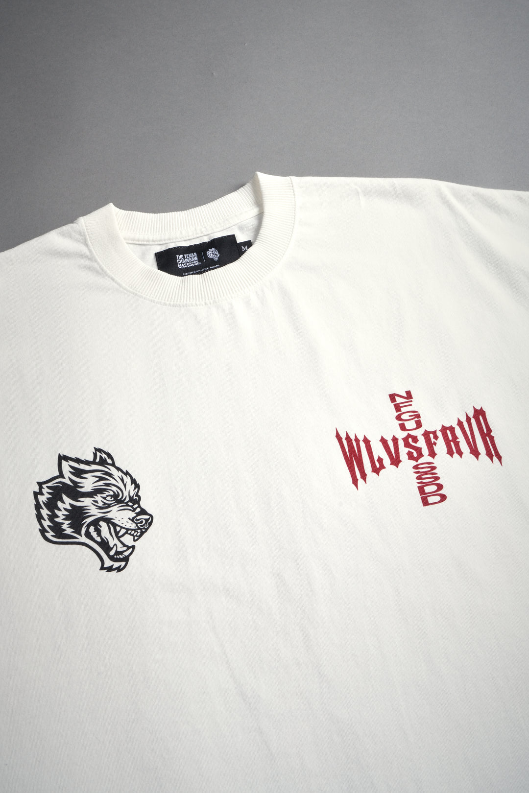 Born Darc Grunge Cut-Off Tee in Cream