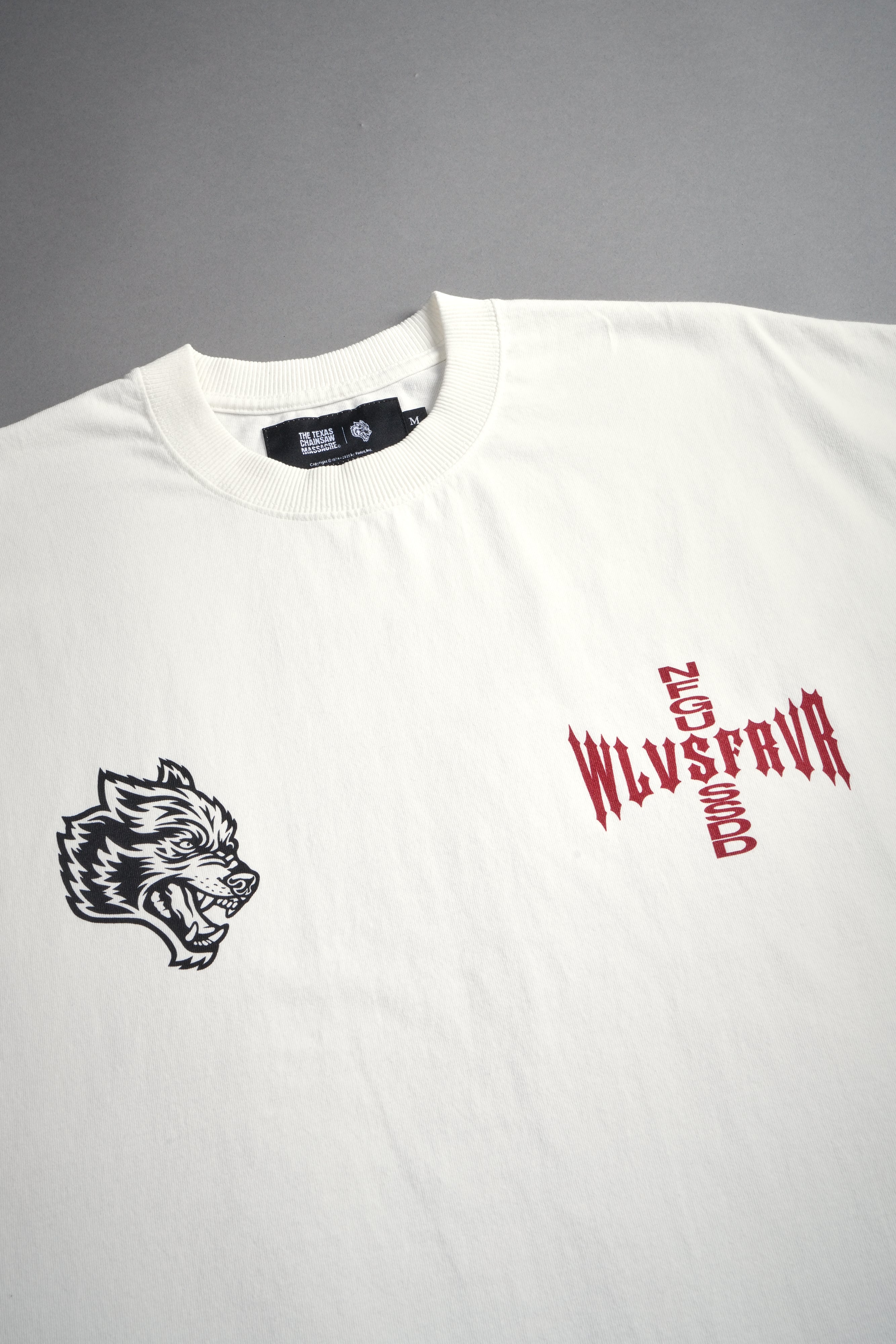 Born Darc Grunge Cut-Off Tee in Cream