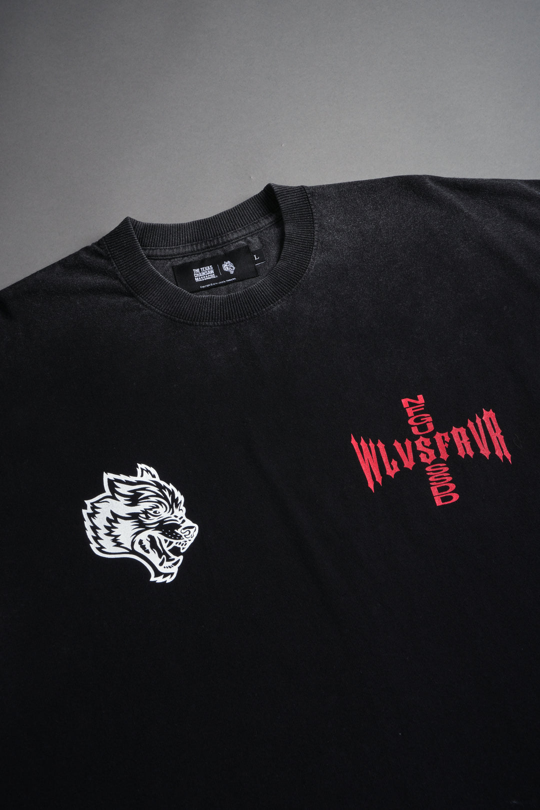 Born Darc Grunge Cut-Off Tee in Black
