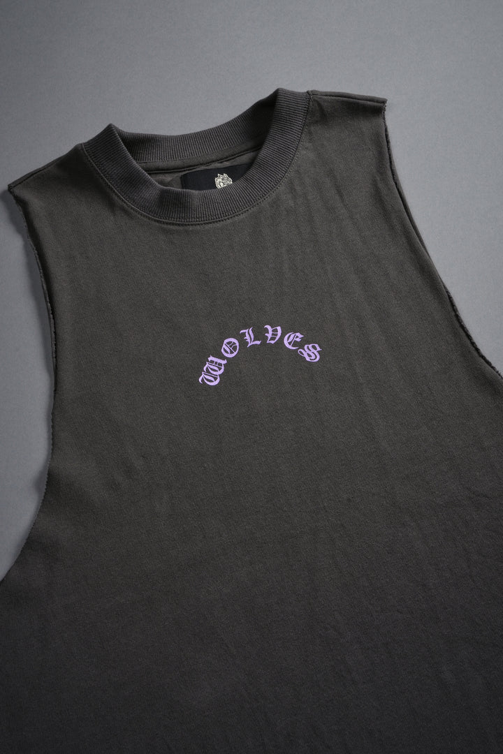 Wolves Never Back Down V2 Tommy Muscle Tee in Wolf Gray