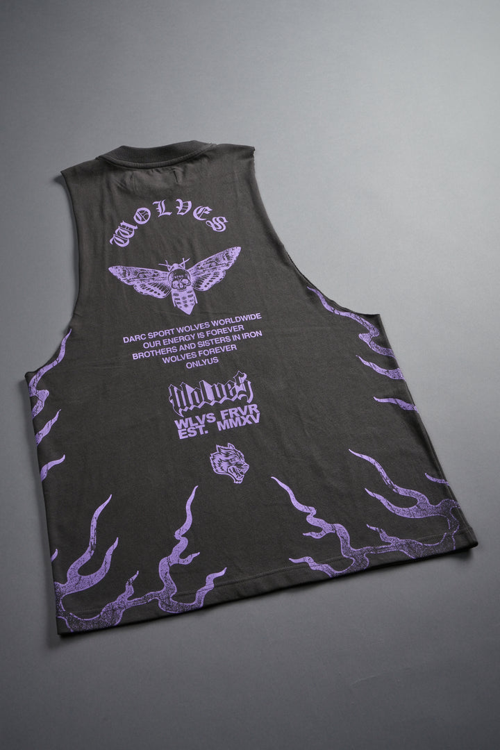 Wolves Never Back Down V2 Tommy Muscle Tee in Wolf Gray