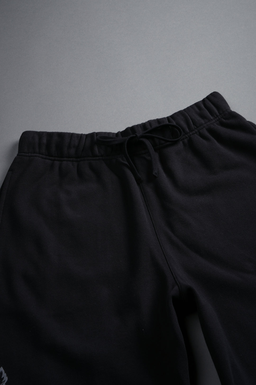 Loyalty Frvr Raw Hem Oversized Post Lounge Sweat Shorts in Black