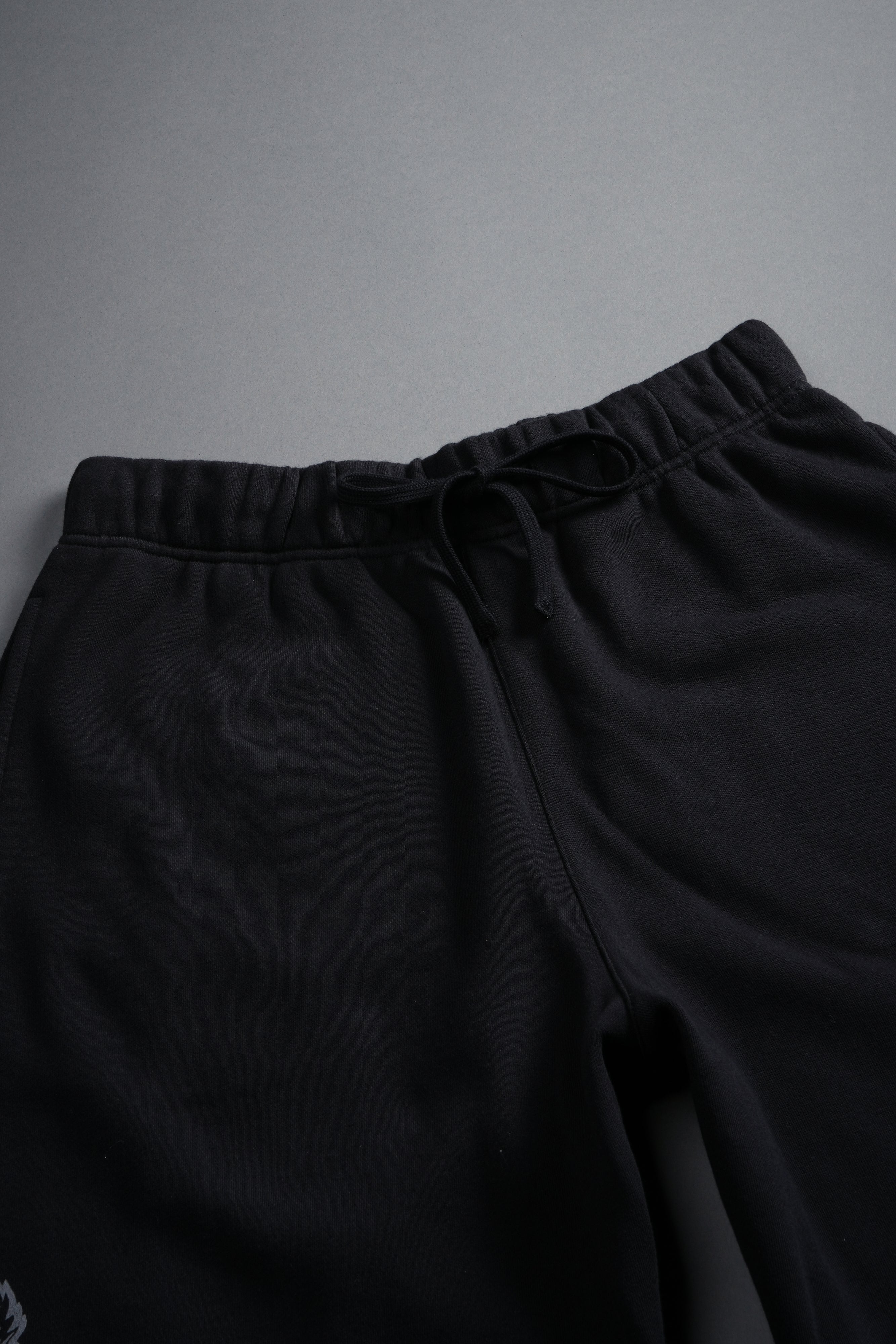 Loyalty Frvr Raw Hem Oversized Post Lounge Sweat Shorts in Black