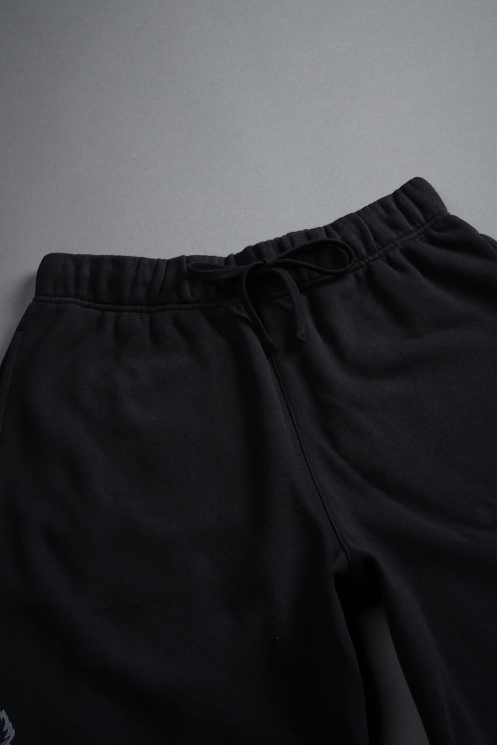 Loyalty Frvr Raw Hem Oversized Post Lounge Sweat Shorts in Black