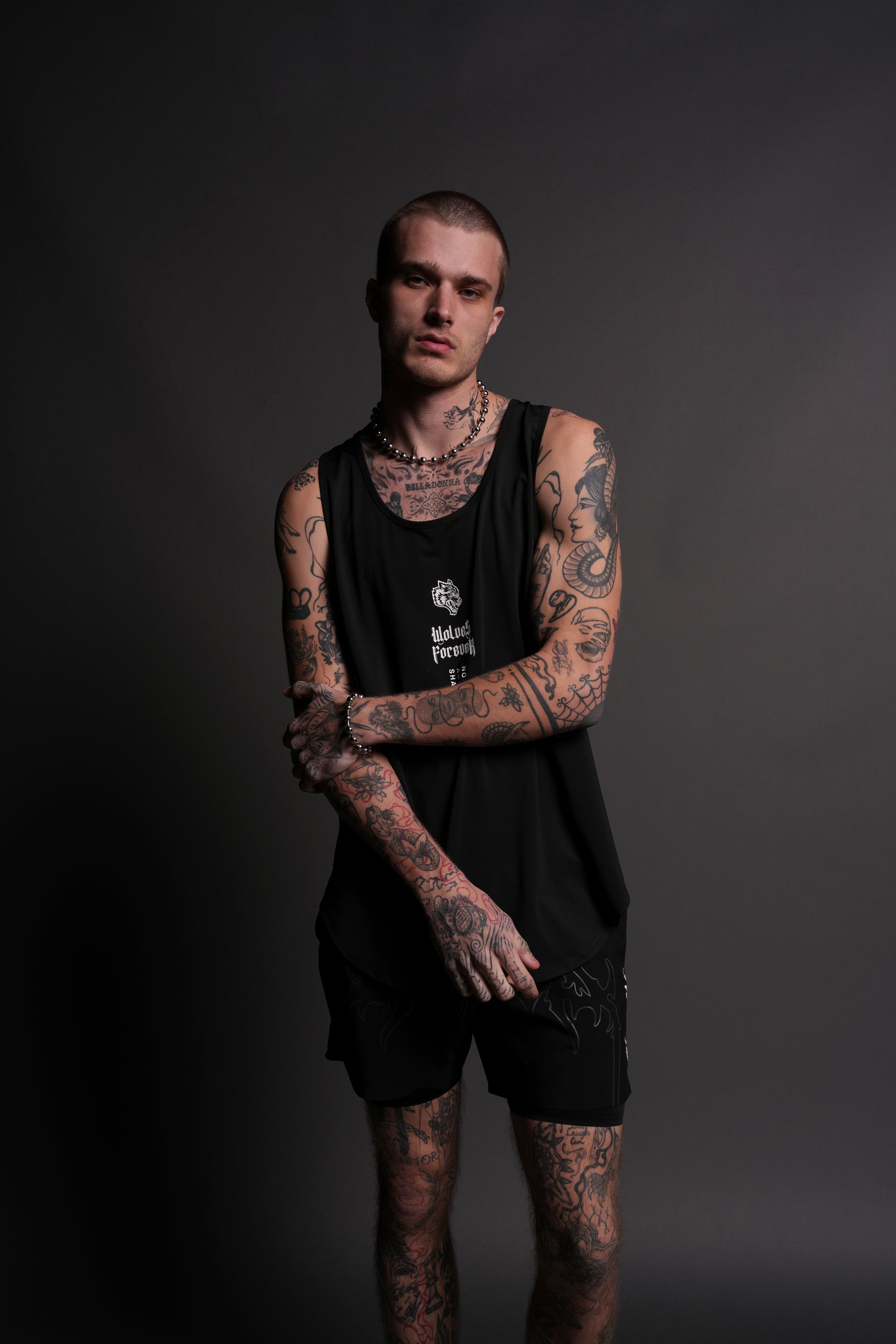 Passion "Dry Wolf" (Drop) Tank in Black