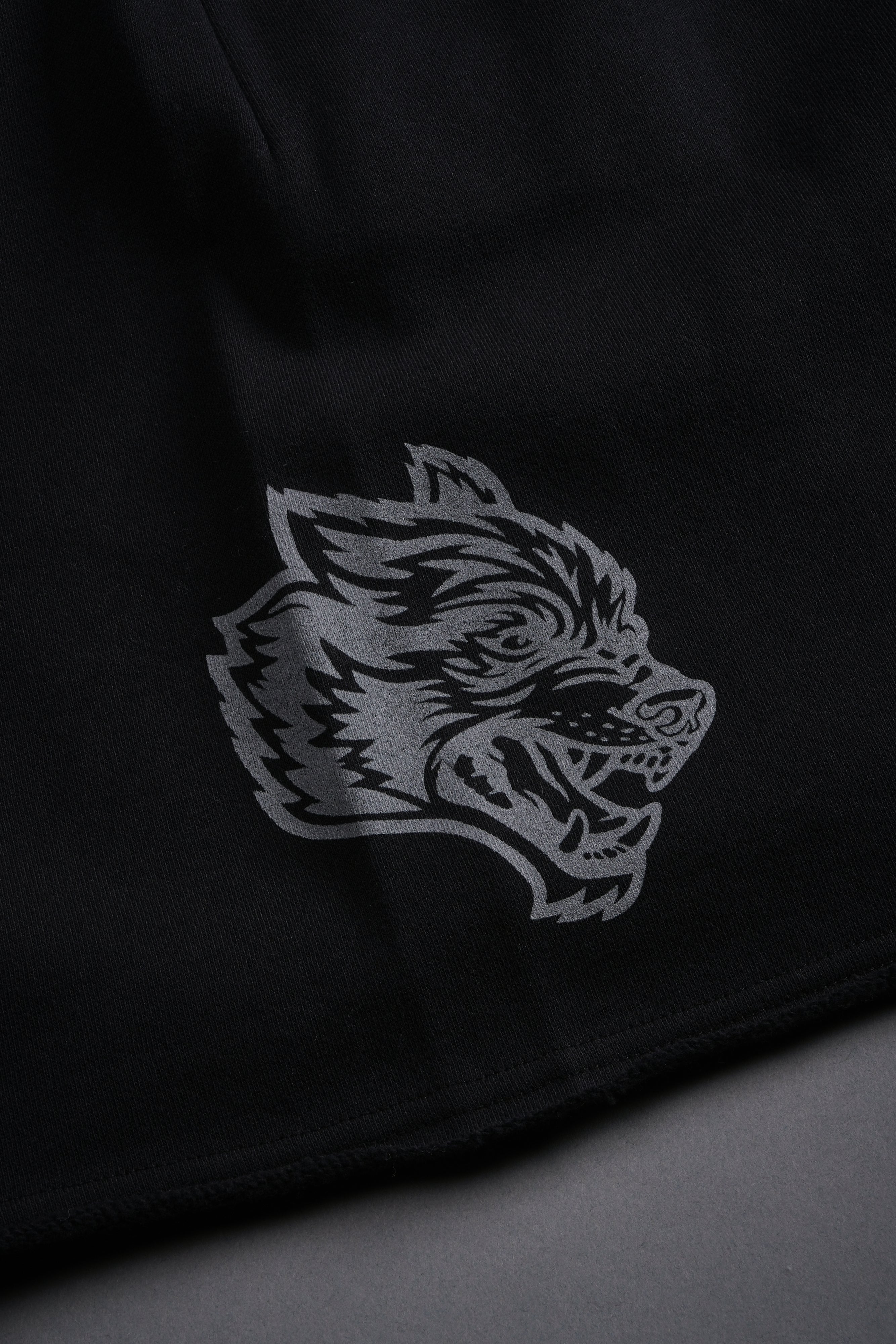 Loyalty Frvr Raw Hem Oversized Post Lounge Sweat Shorts in Black