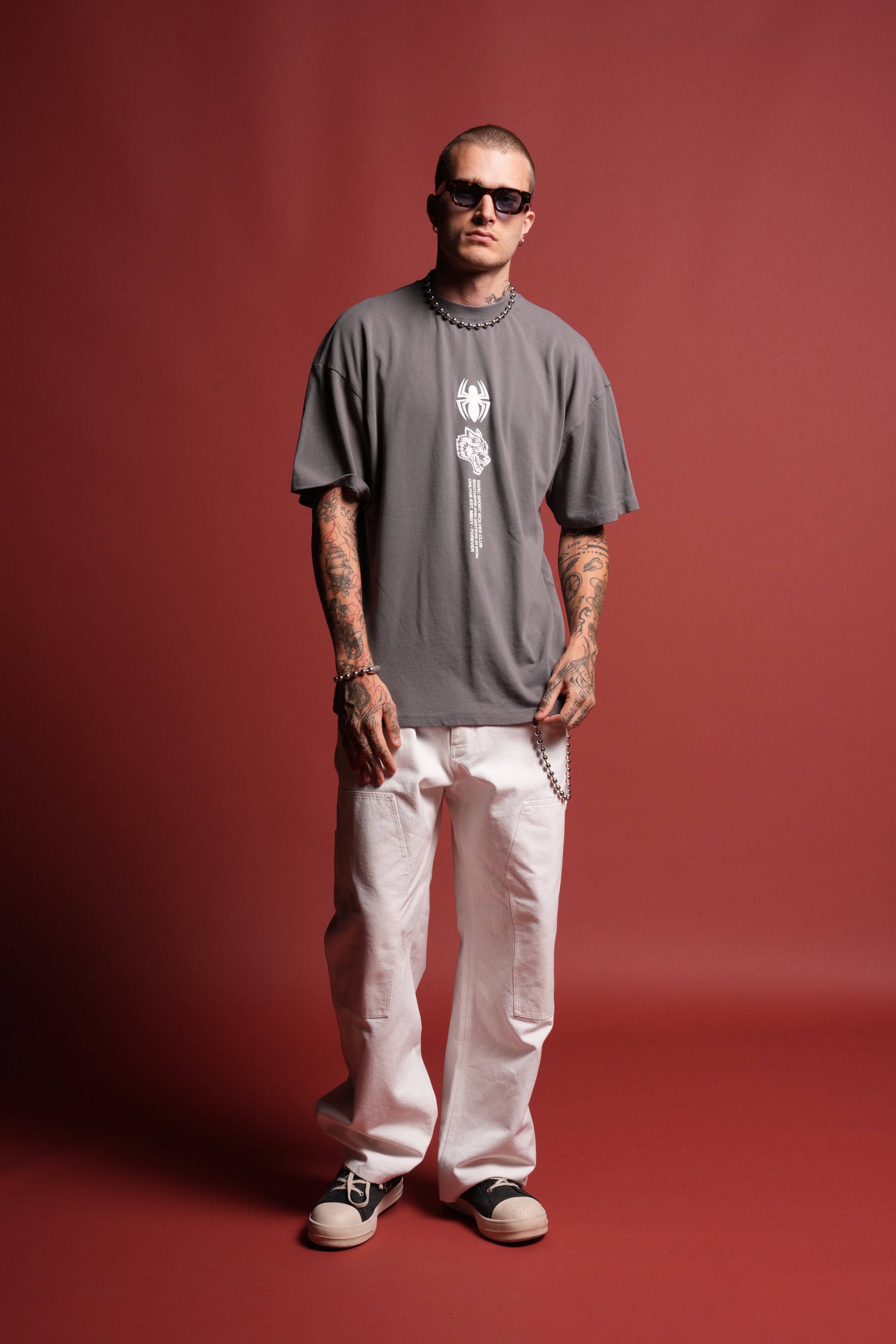 Dark Symbiote Premium Oversized Tee in Slate Gray