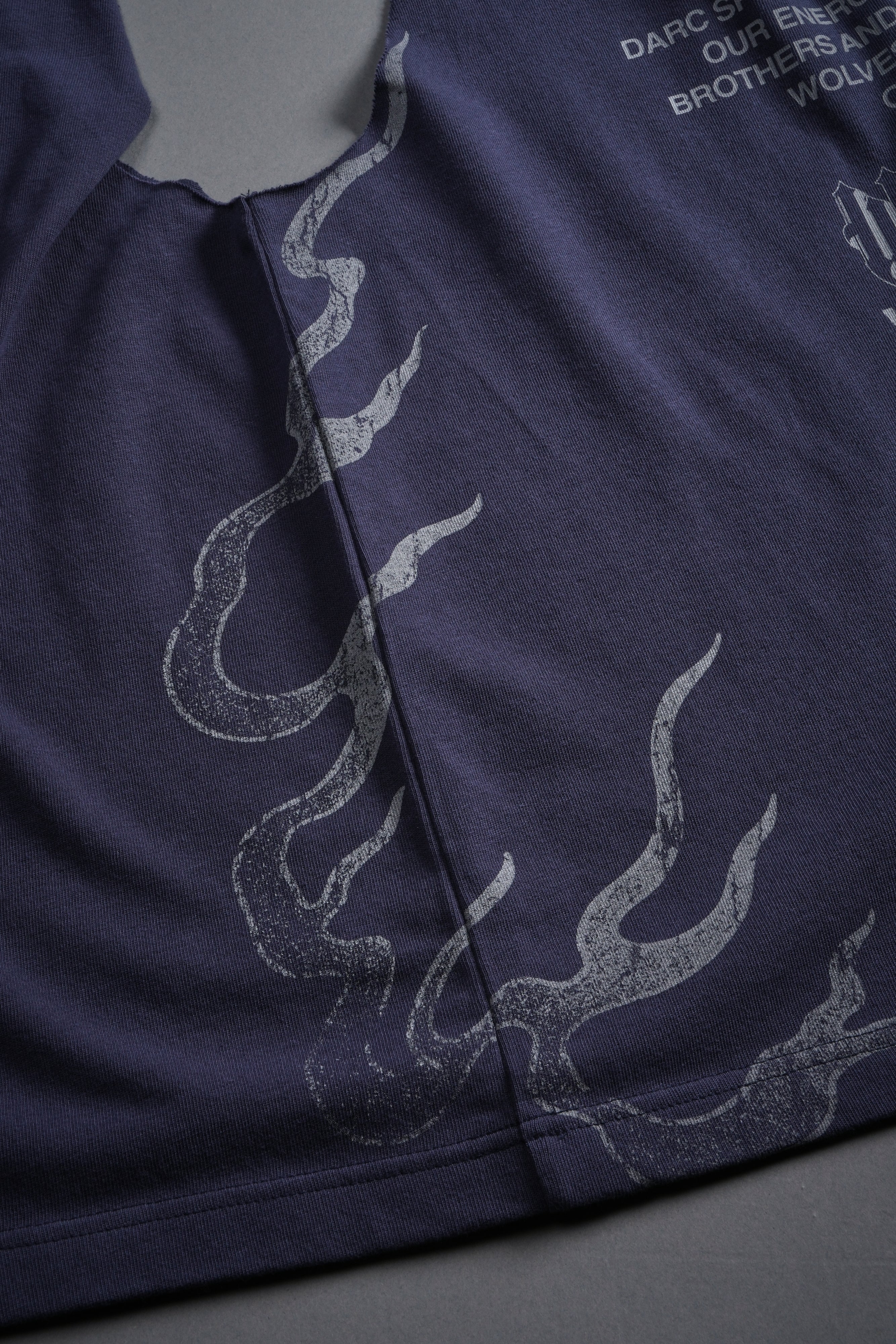 Wolves Never Back Down V2 Tommy Muscle Tee in Storm Blue