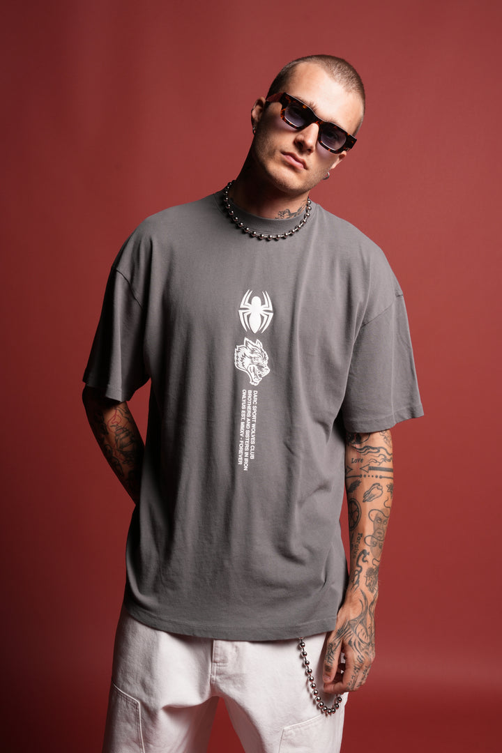 Dark Symbiote Premium Oversized Tee in Slate Gray