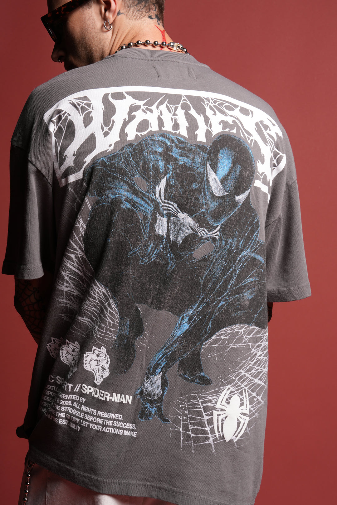 Dark Symbiote Premium Oversized Tee in Slate Gray