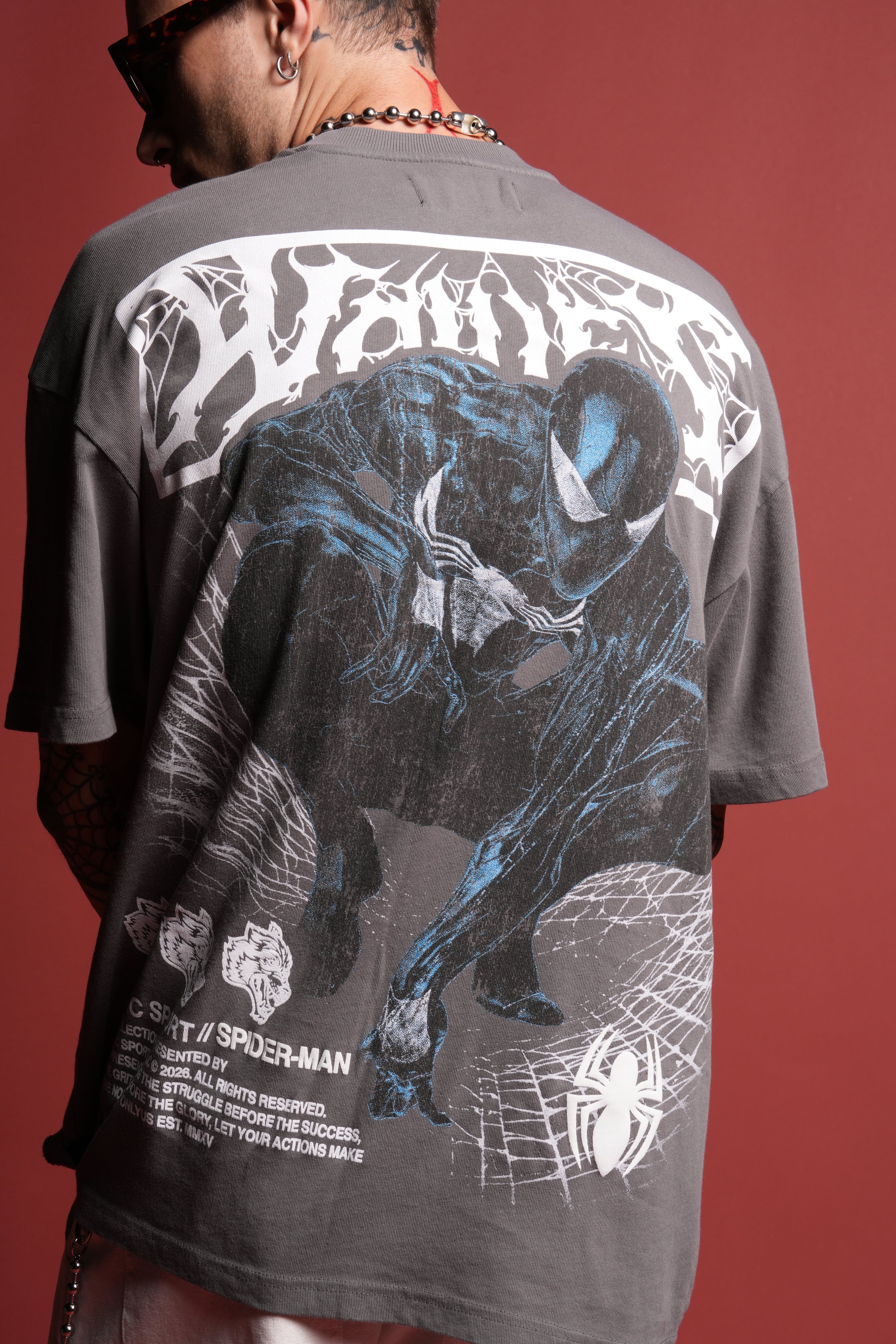 Dark Symbiote Premium Oversized Tee in Slate Gray