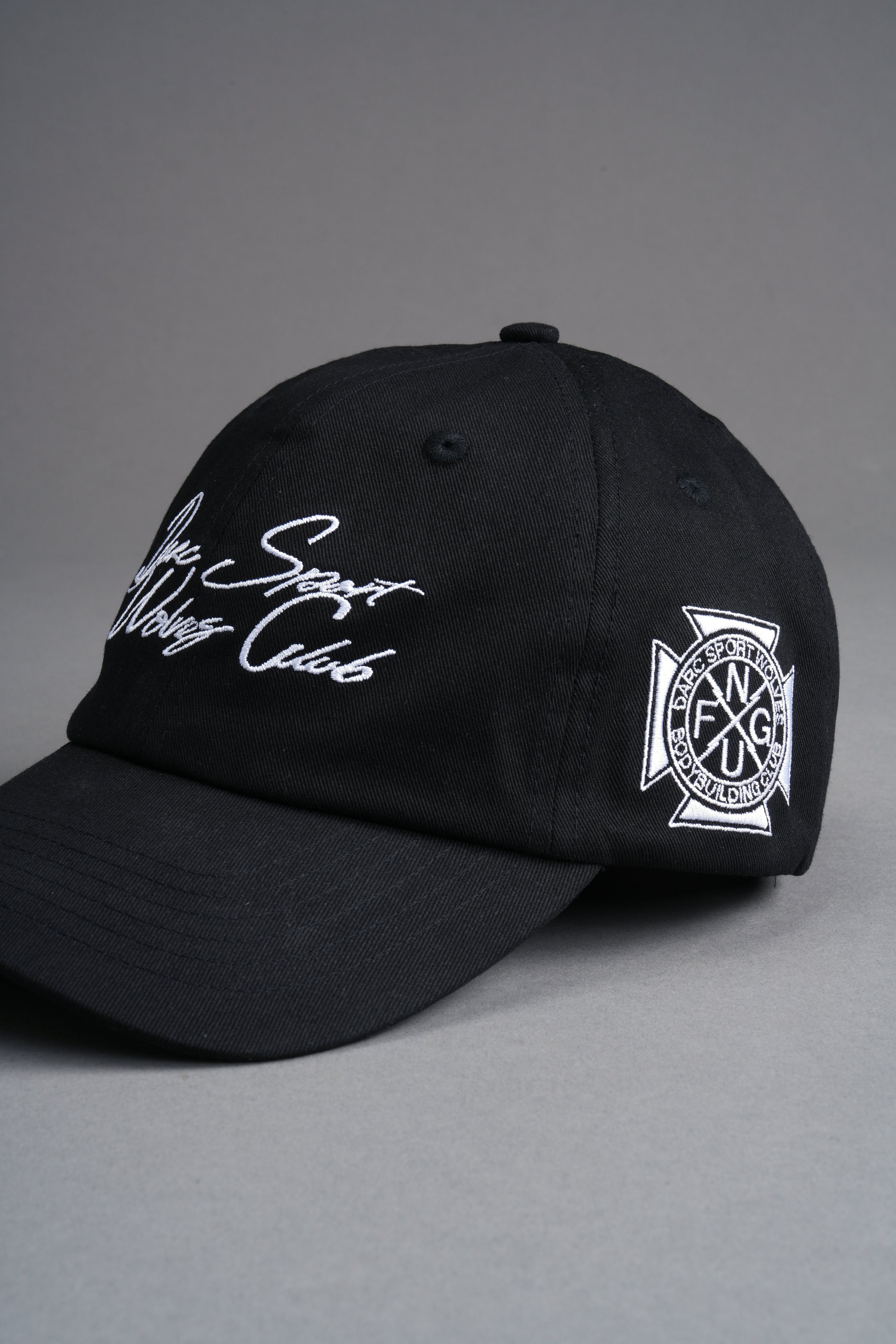 Written in Strength Dad Hat V2 in Black