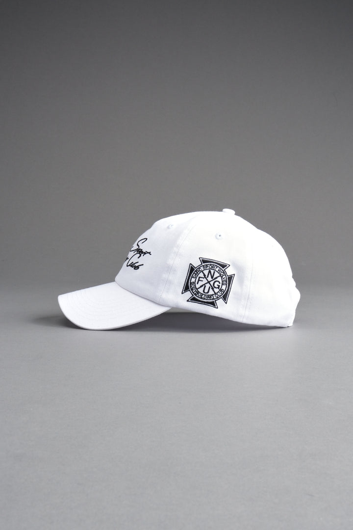 Written in Strength Dad Hat V2 in White