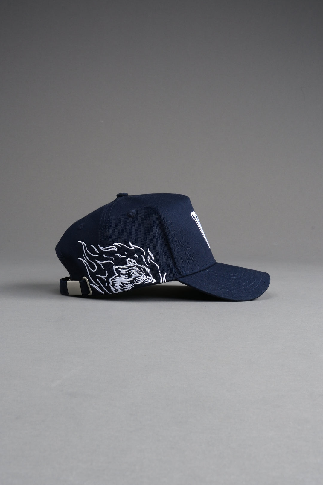 Our Flame 5 Panel Hat in Darc Blue