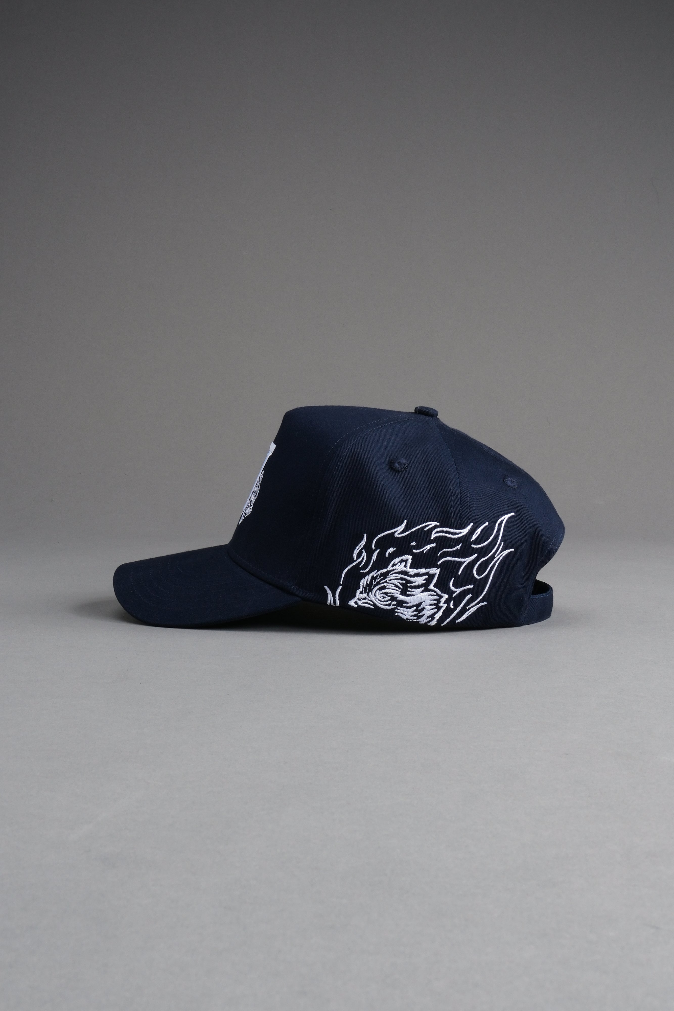 Our Flame 5 Panel Hat in Darc Blue